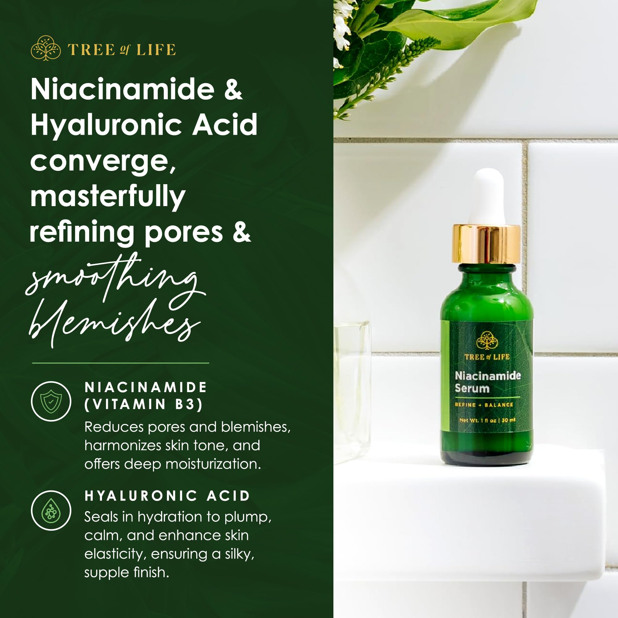 Foto 4 pulgar | Sérum Tree Of Life Con Niacinamida Y Vitamina B3, 60 Ml, Con Ácido Hialurónico - Venta Internacional.