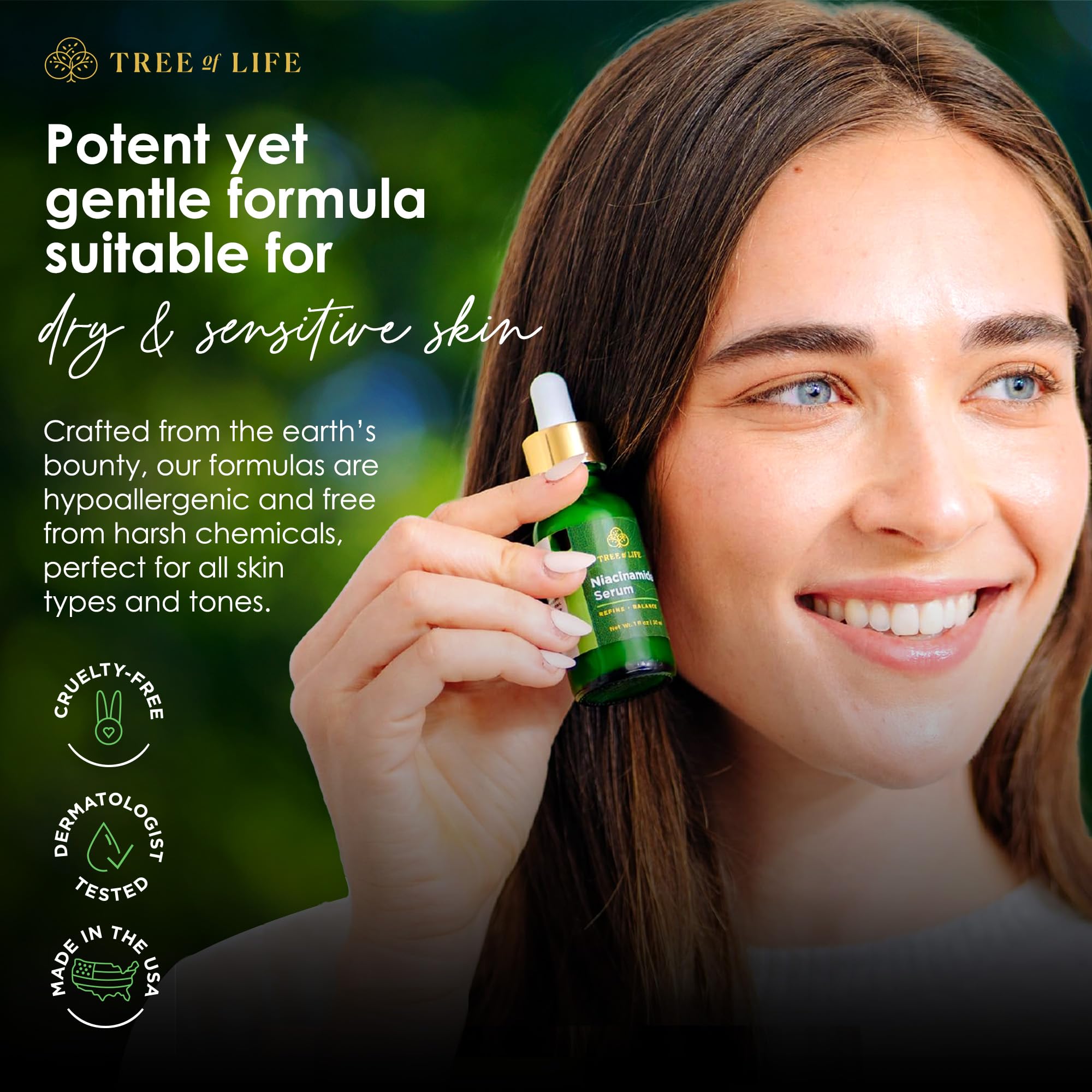 Foto 5 pulgar | Sérum Tree Of Life Con Niacinamida Y Vitamina B3, 60 Ml, Con Ácido Hialurónico - Venta Internacional.