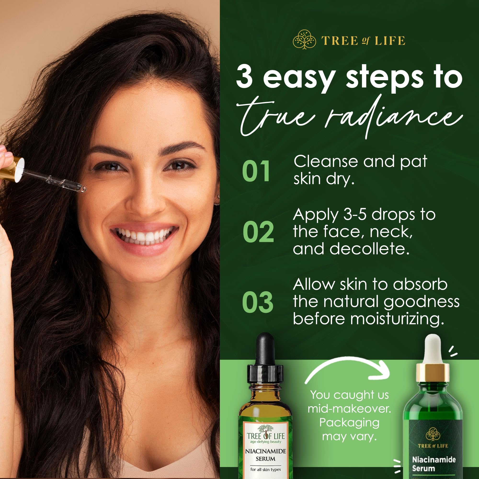 Foto 7 pulgar | Sérum Tree Of Life Con Niacinamida Y Vitamina B3, 60 Ml, Con Ácido Hialurónico - Venta Internacional.