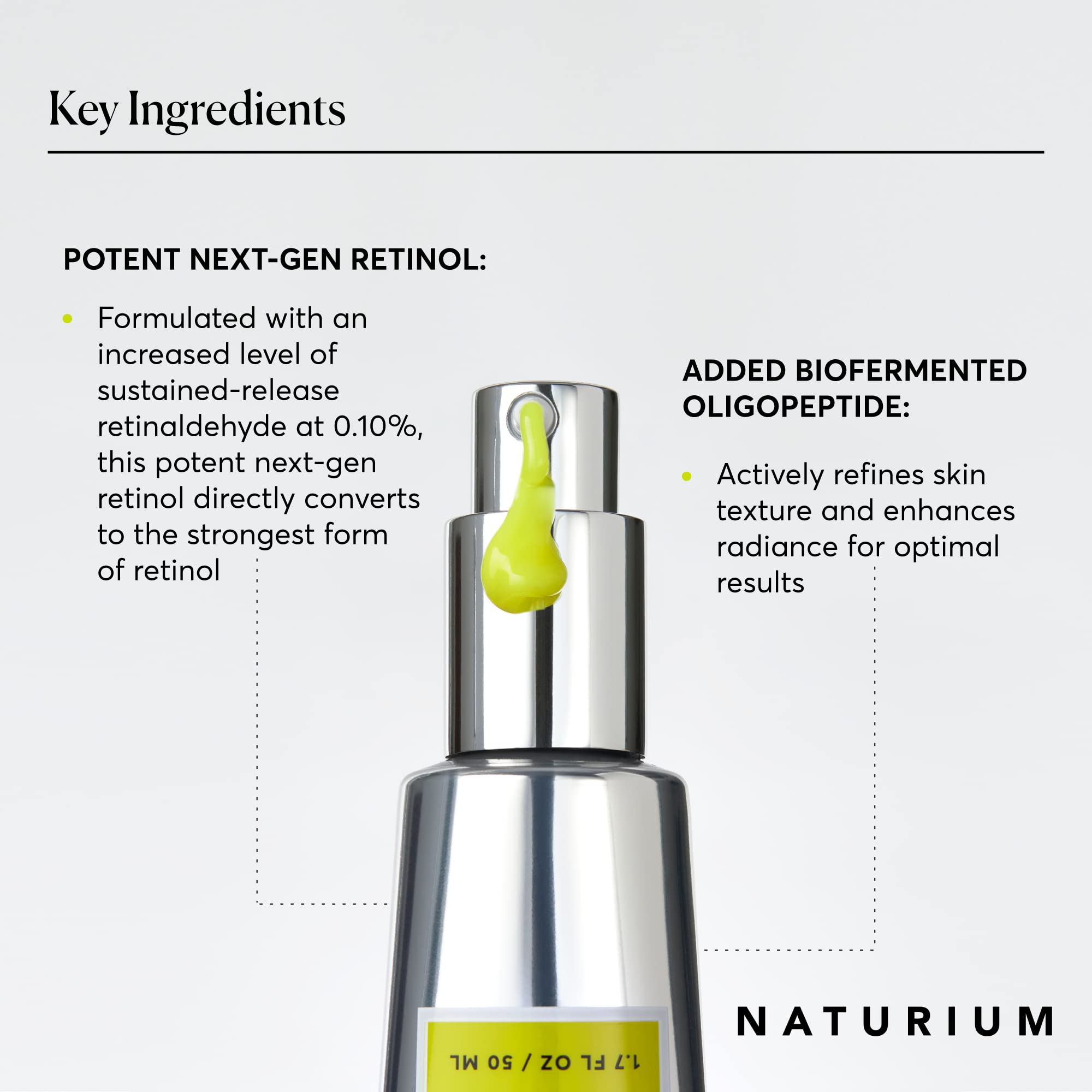 Foto 6 pulgar | Crema Sérum Naturium Retinaldehyde 0.10% Antiedad 50 Ml - Venta Internacional.