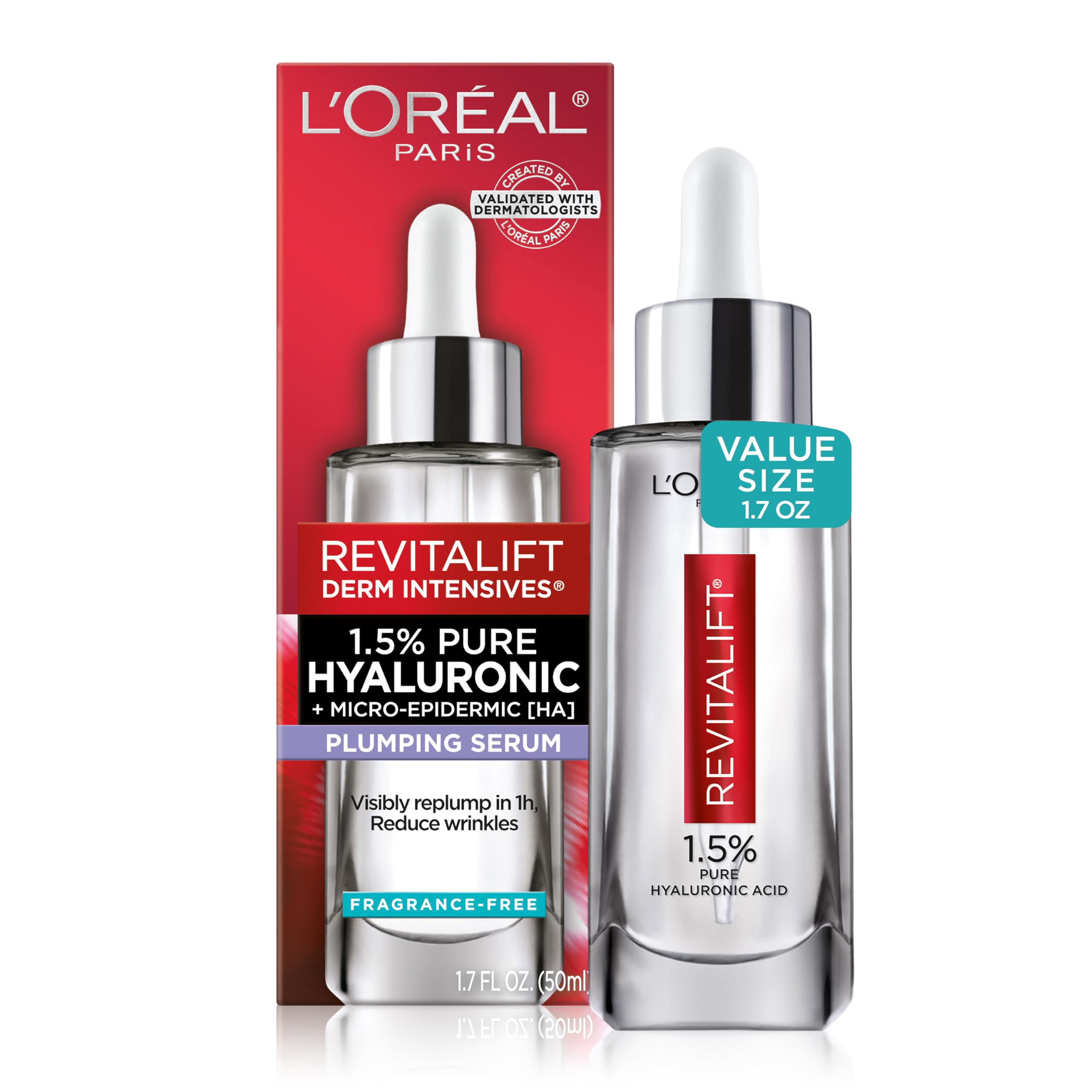 Sérum Facial L'oreal Paris Revitalift 1,5% De Ácido Hialurónico Puro - Venta Internacional.