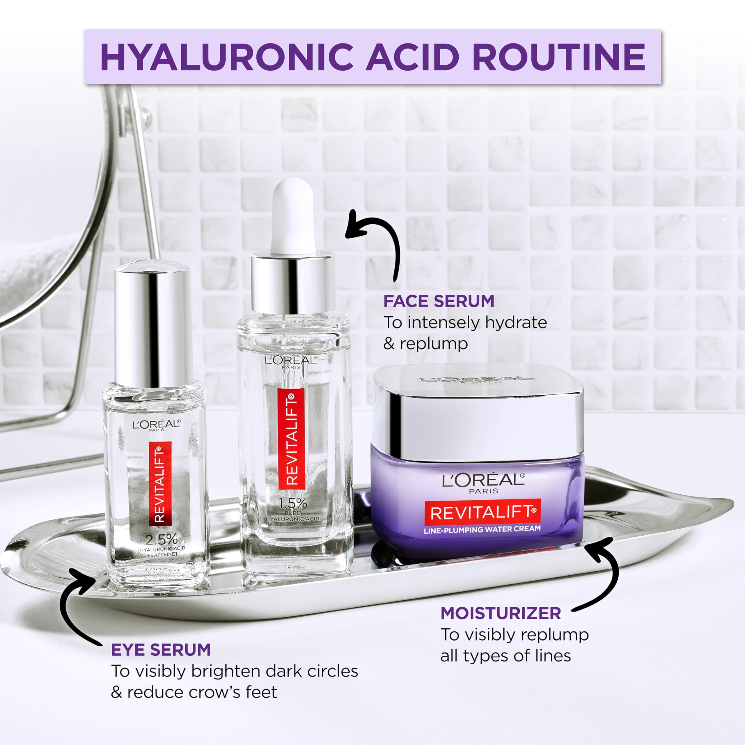 Foto 7 | Sérum Facial L'oreal Paris Revitalift 1,5% De Ácido Hialurónico Puro - Venta Internacional.