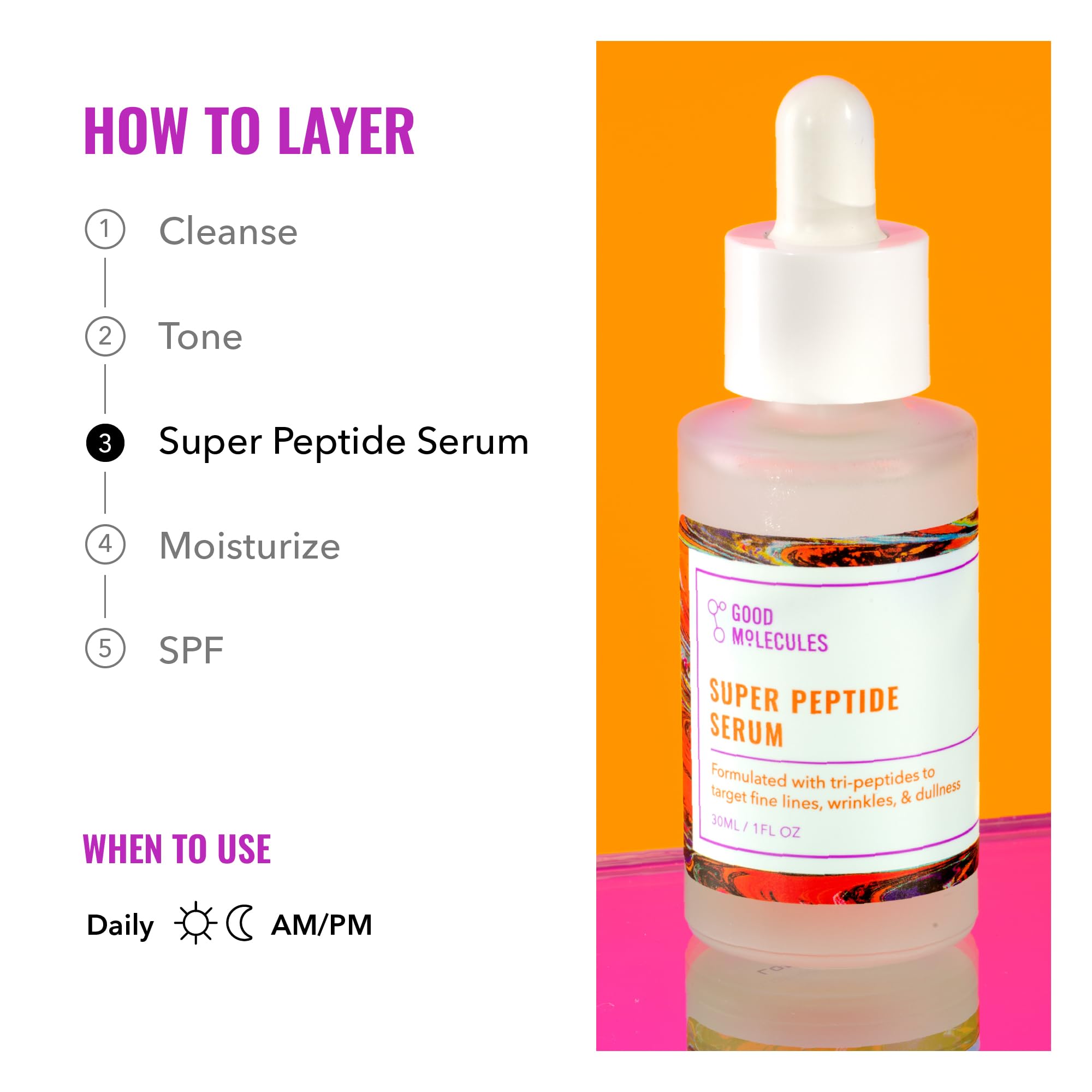 Foto 6 pulgar | Sérum Good Molecules Super Peptide Antienvejecimiento, 30 Ml - Venta Internacional.