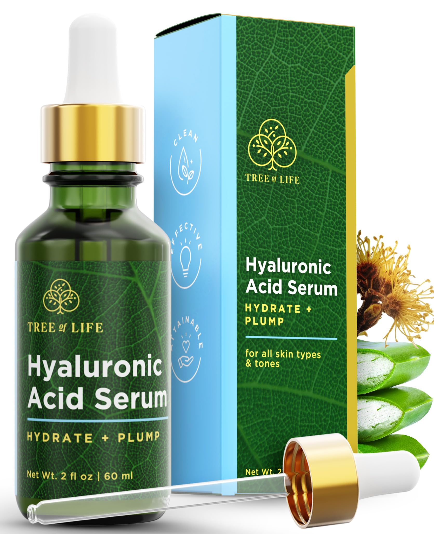 Foto 2 pulgar | Sérum Tree Of Life De Ácido Hialurónico De 60 Ml Para Manchas Oscuras - Venta Internacional.