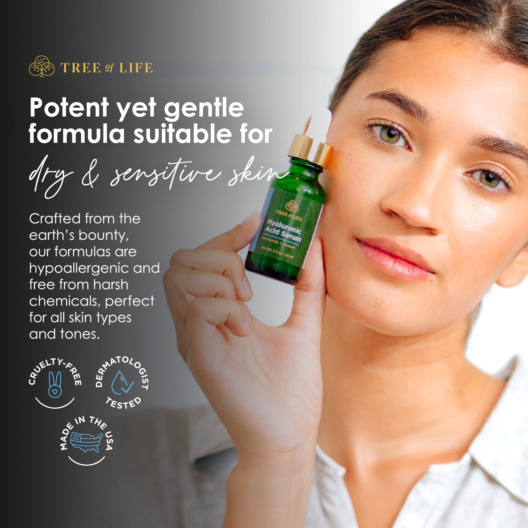 Foto 5 pulgar | Sérum Tree Of Life De Ácido Hialurónico De 60 Ml Para Manchas Oscuras - Venta Internacional.