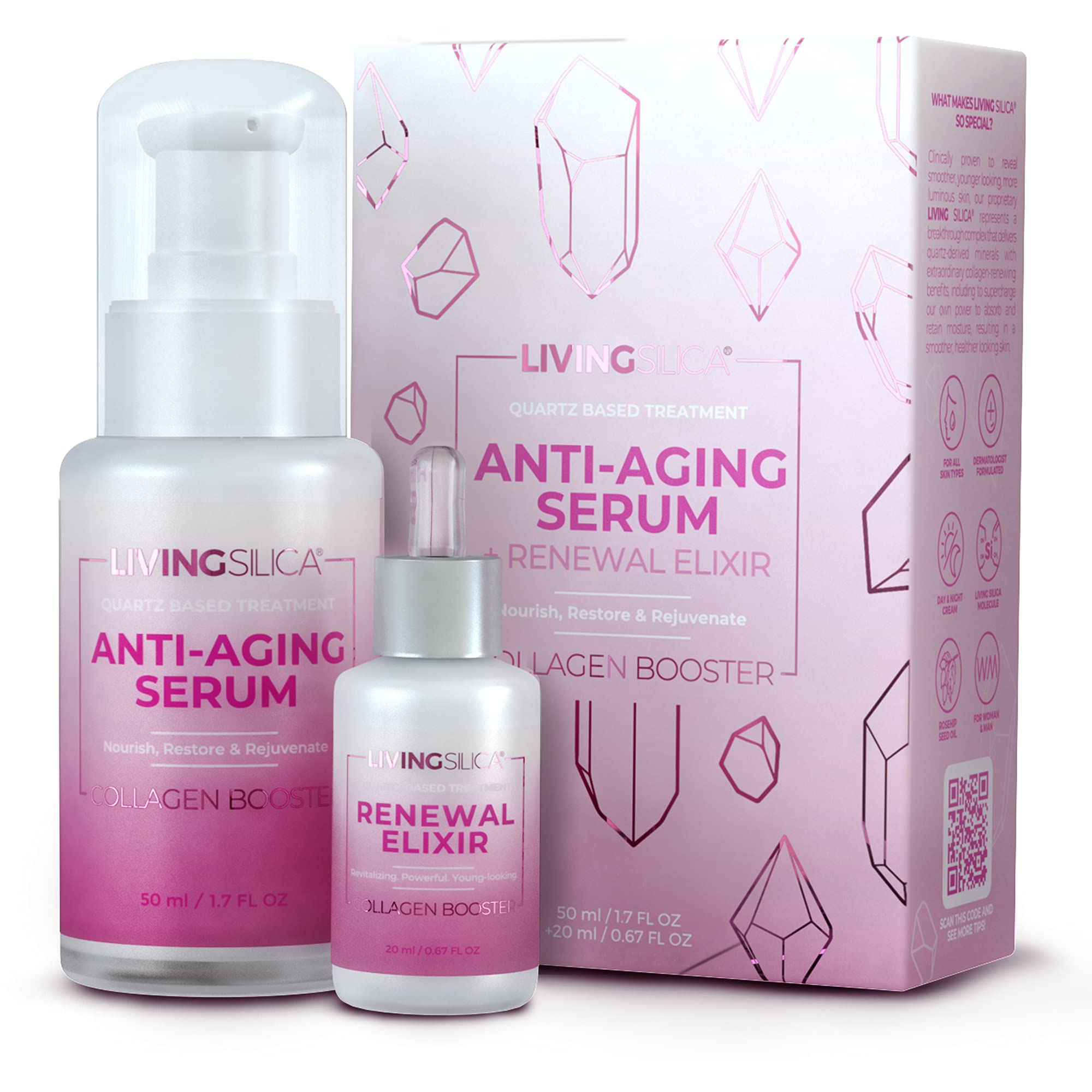 Foto 2 pulgar | Sérum Antienvejecimiento Orgono Living Silica 25 Ml + 50 Ml - Venta Internacional.