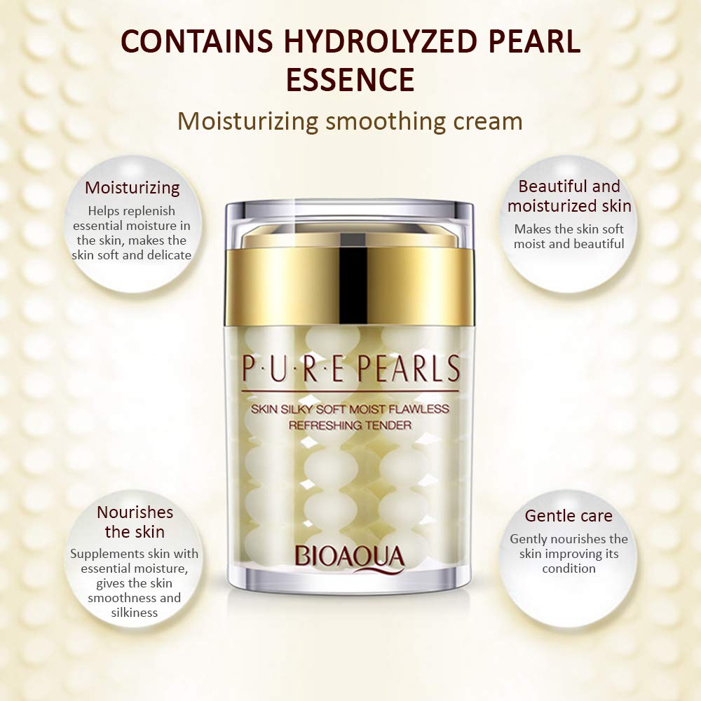 Foto 4 pulgar | Crema Facial Hidratante Bioaqua Pure Silk Pearl 120g - Venta Internacional.