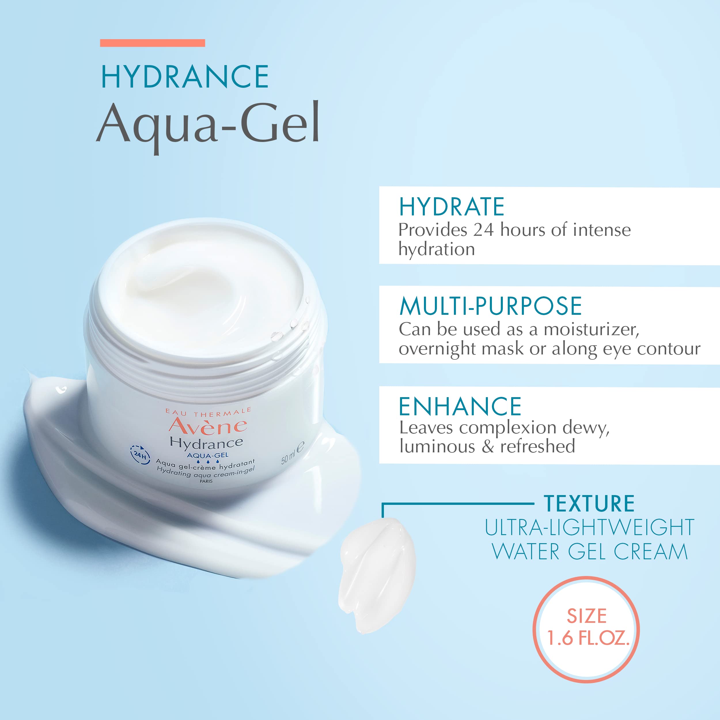 Foto 3 pulgar | Crema en Gel Hidratante Aqua Thermale Avène Hydrance 50 ml - Venta Internacional