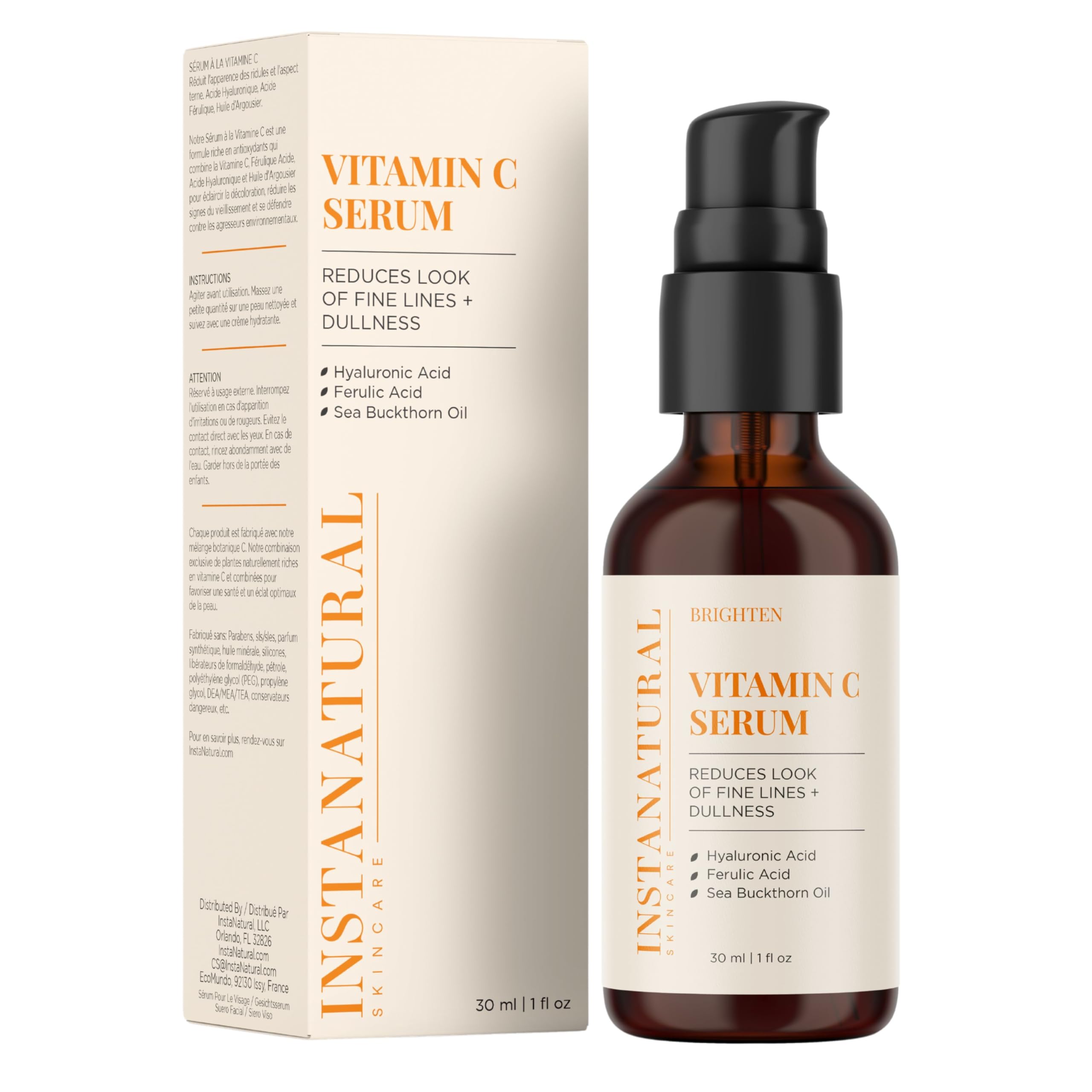 Sérum Facial Instanatural Vitamina C Iluminador 30 Ml - Venta Internacional