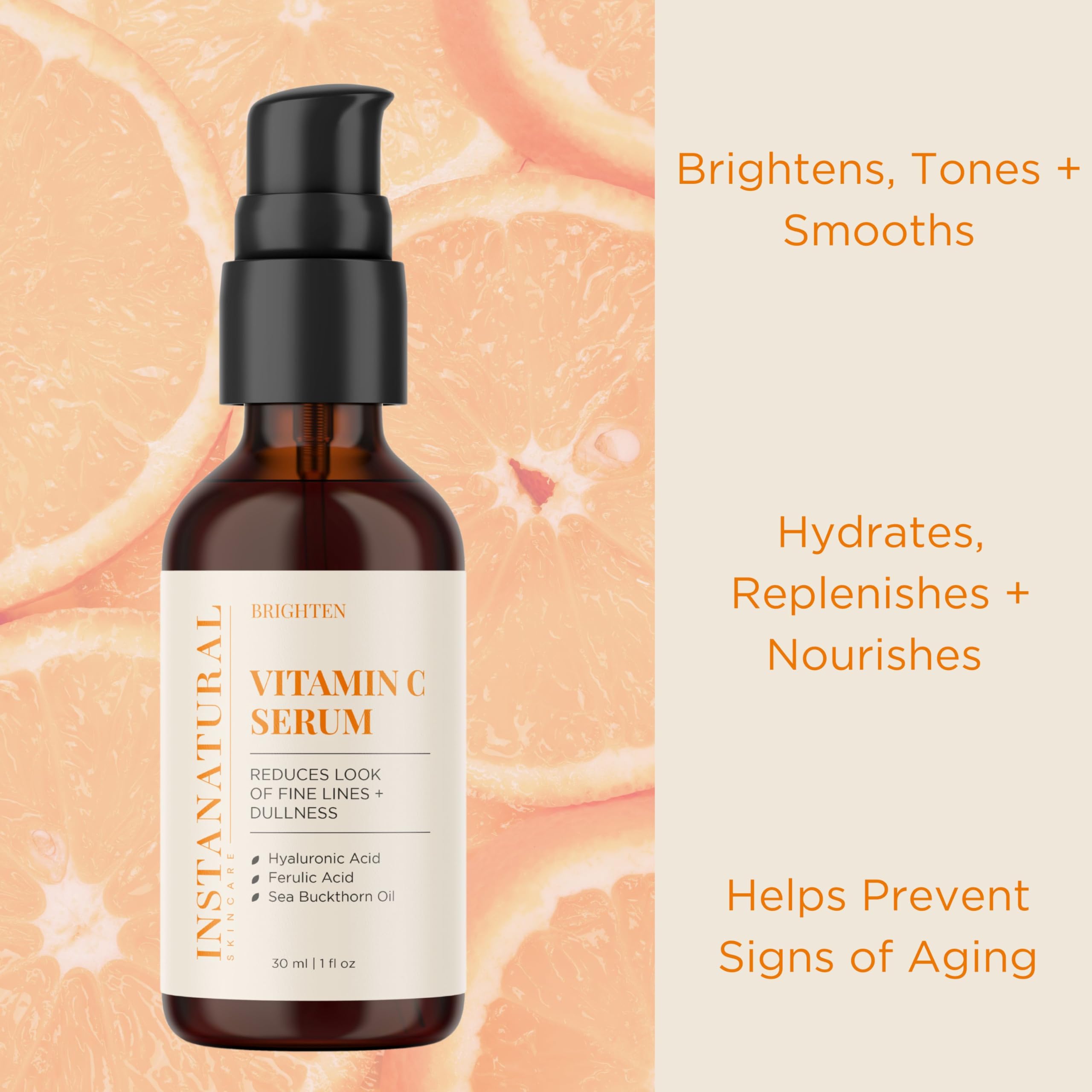 Foto 4 pulgar | Sérum Facial Instanatural Vitamina C Iluminador 30 Ml - Venta Internacional