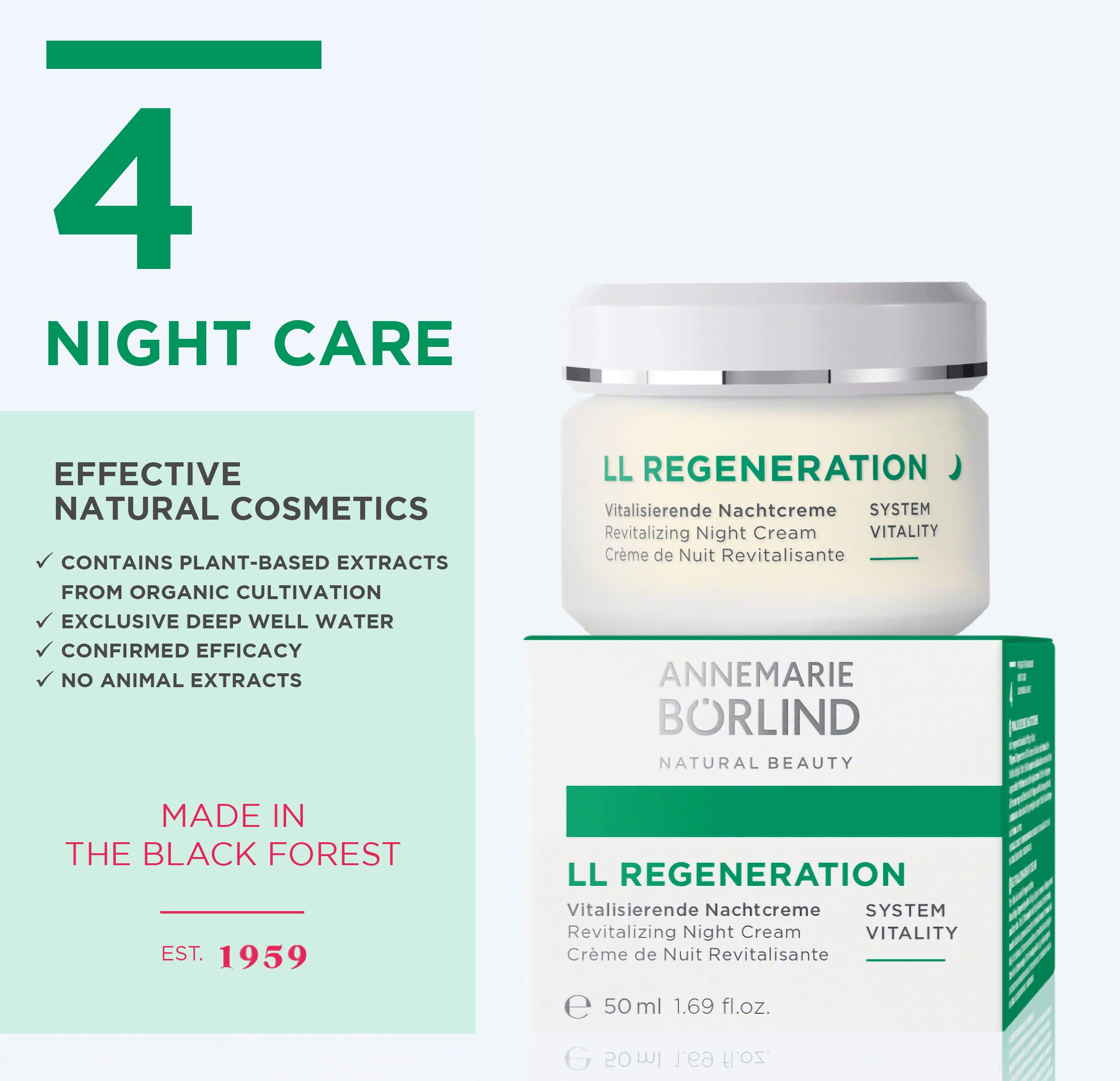 Foto 4 pulgar | Crema De Noche Annemarie Börlind Ll Regeneration System 50 Ml - Venta Internacional.