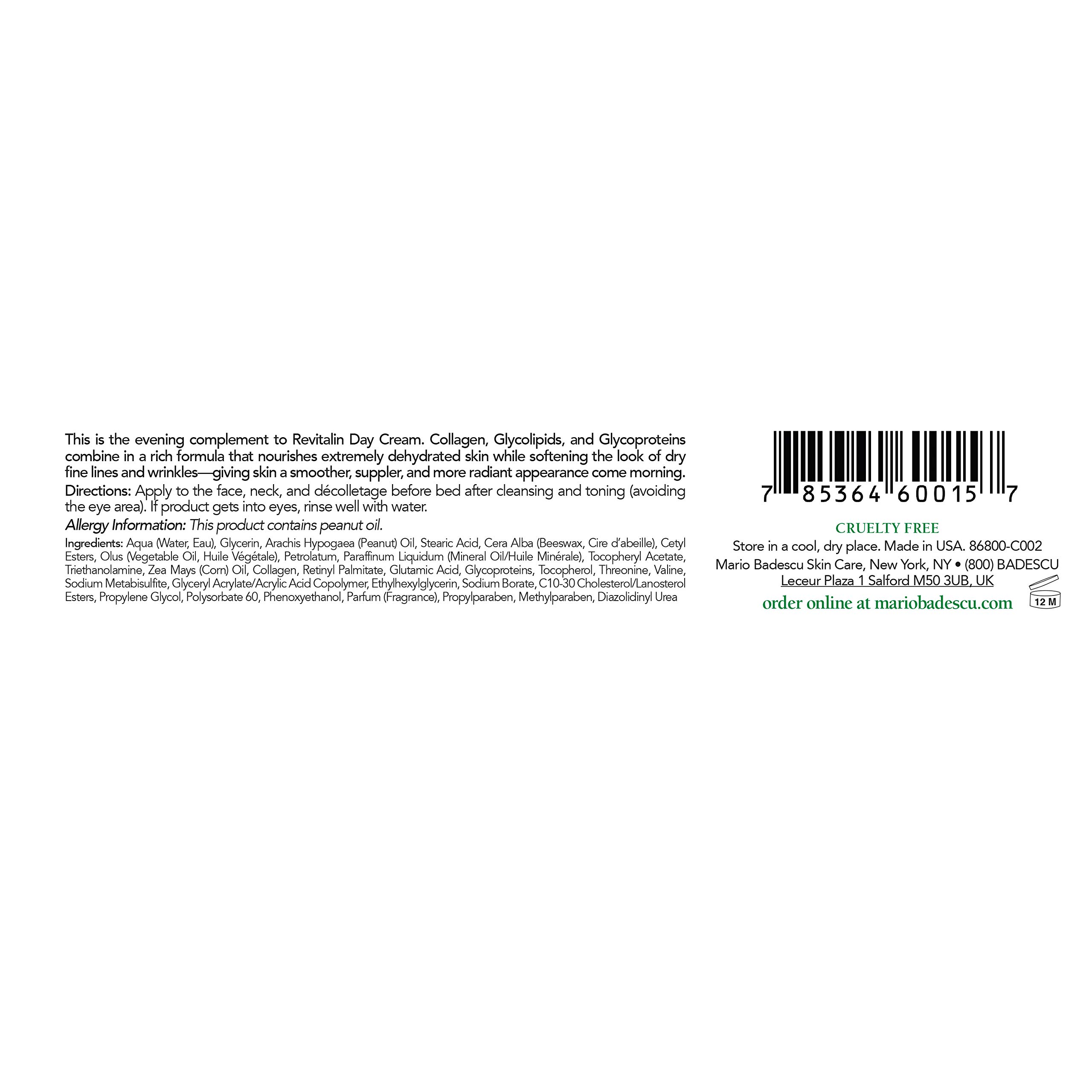 Foto 3 pulgar | Crema De Noche Mario Badescu Revitalin Antienvejecimiento 30 Ml Para Mujeres - Venta Internacional.