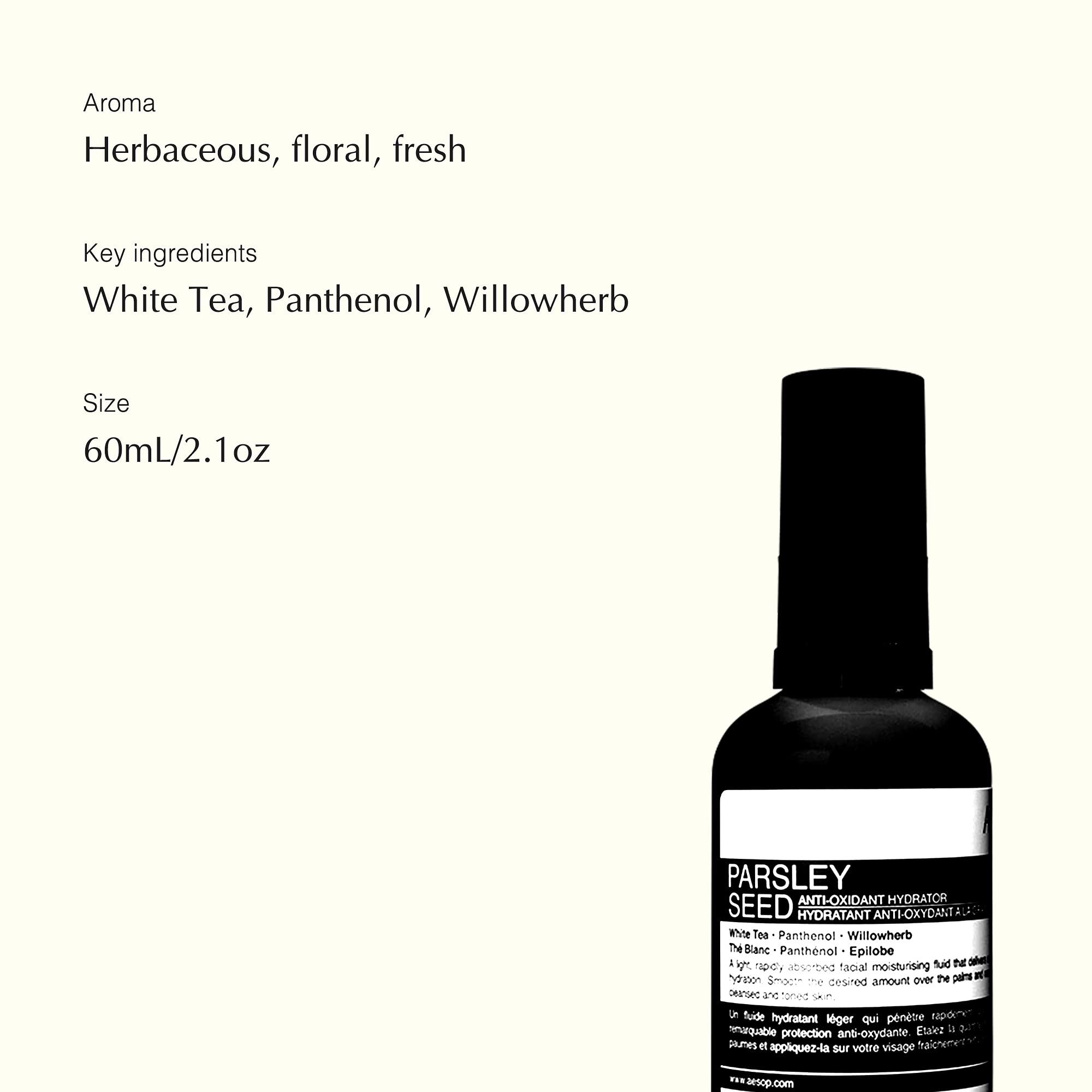 Foto 4 pulgar | Hidratante Facial Aesop, Hidratante Antioxidante Con Semillas De Perejil, 60 Ml - Venta Internacional.