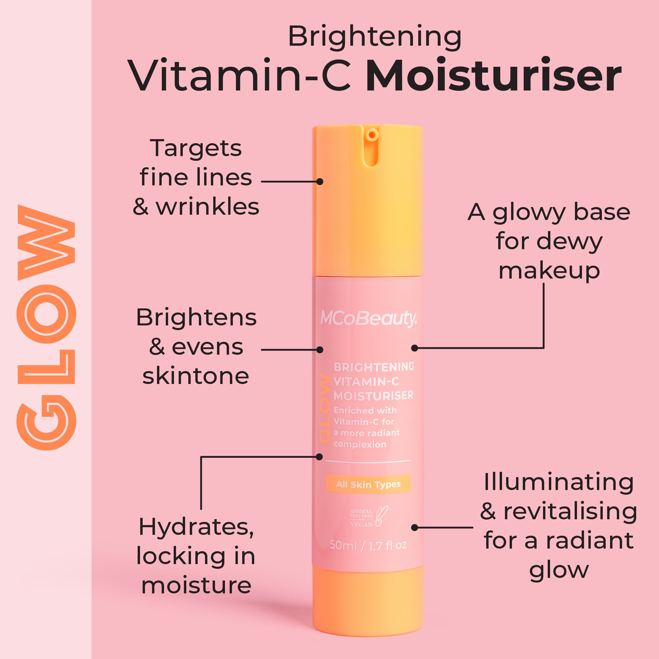 Foto 4 pulgar | Crema Hidratante Mcobeauty Glow Iluminadora Vitamina C - Venta Internacional.
