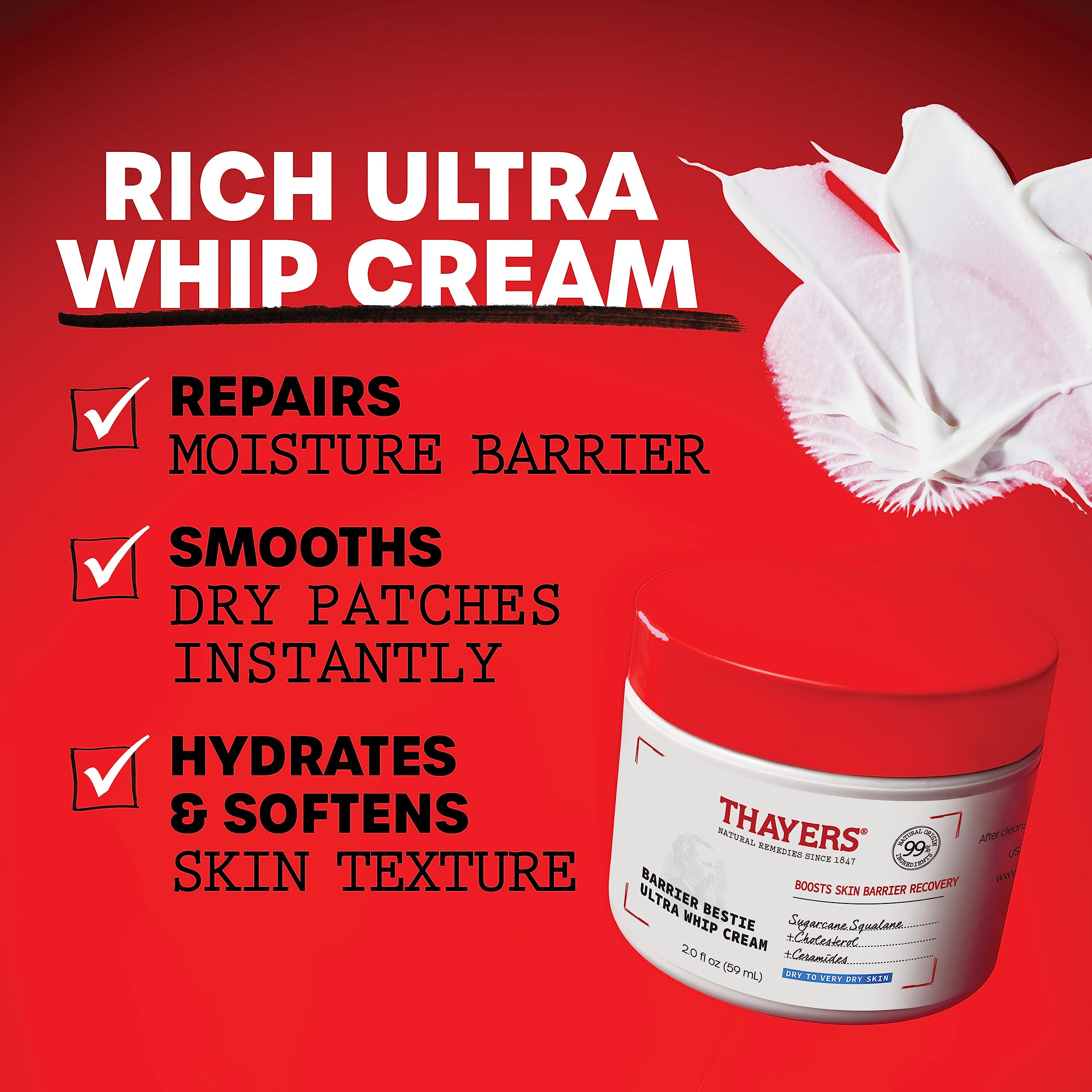 Foto 3 pulgar | Crema Hidratante Thayers Barrier Bestie Ultra Whip 60 Ml - Venta Internacional