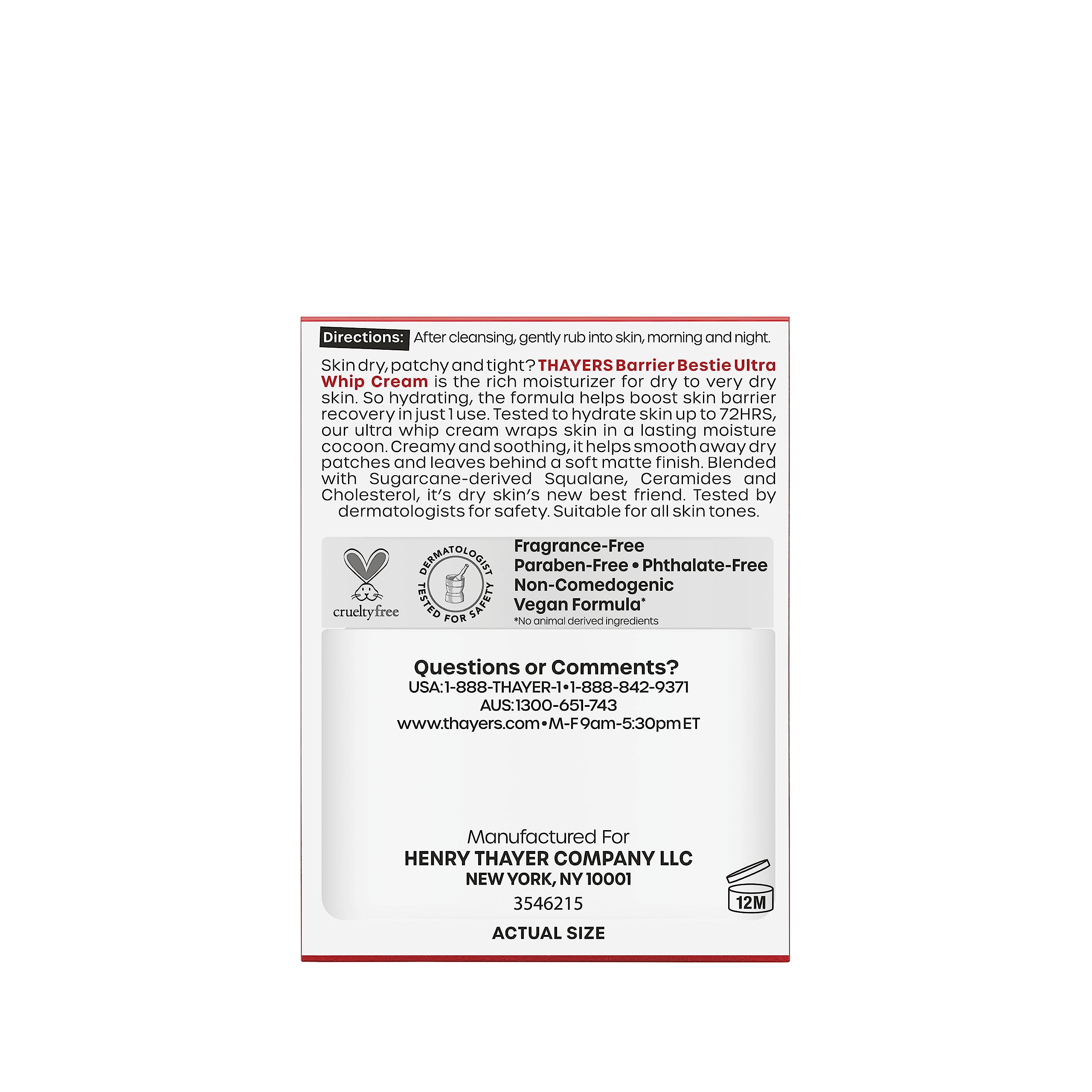 Foto 8 pulgar | Crema Hidratante Thayers Barrier Bestie Ultra Whip 60 Ml - Venta Internacional
