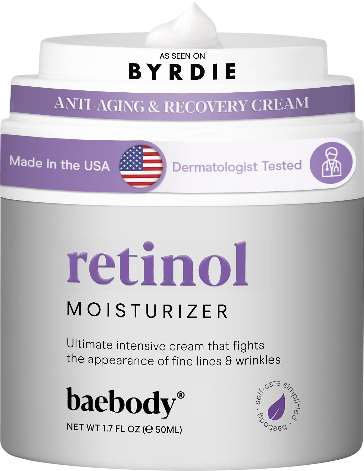 Crema Hidratante Baebody Retinol Face 50 Ml Con Aceite De Jojoba Y Vitamina E - Venta Internacional.