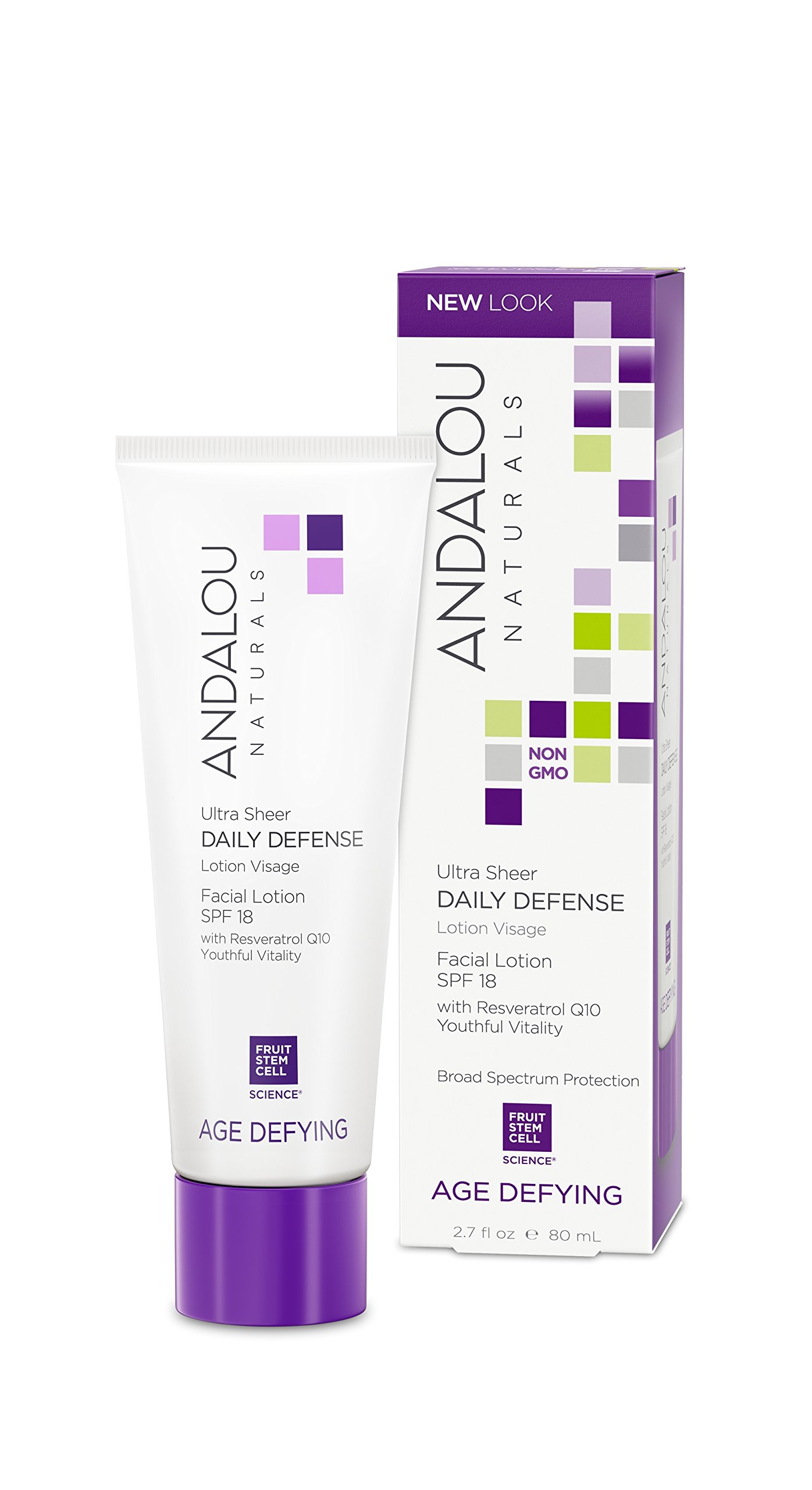 Loción Facial Andalou Naturals Ultra Sheer Spf 18 80 Ml - Venta Internacional.