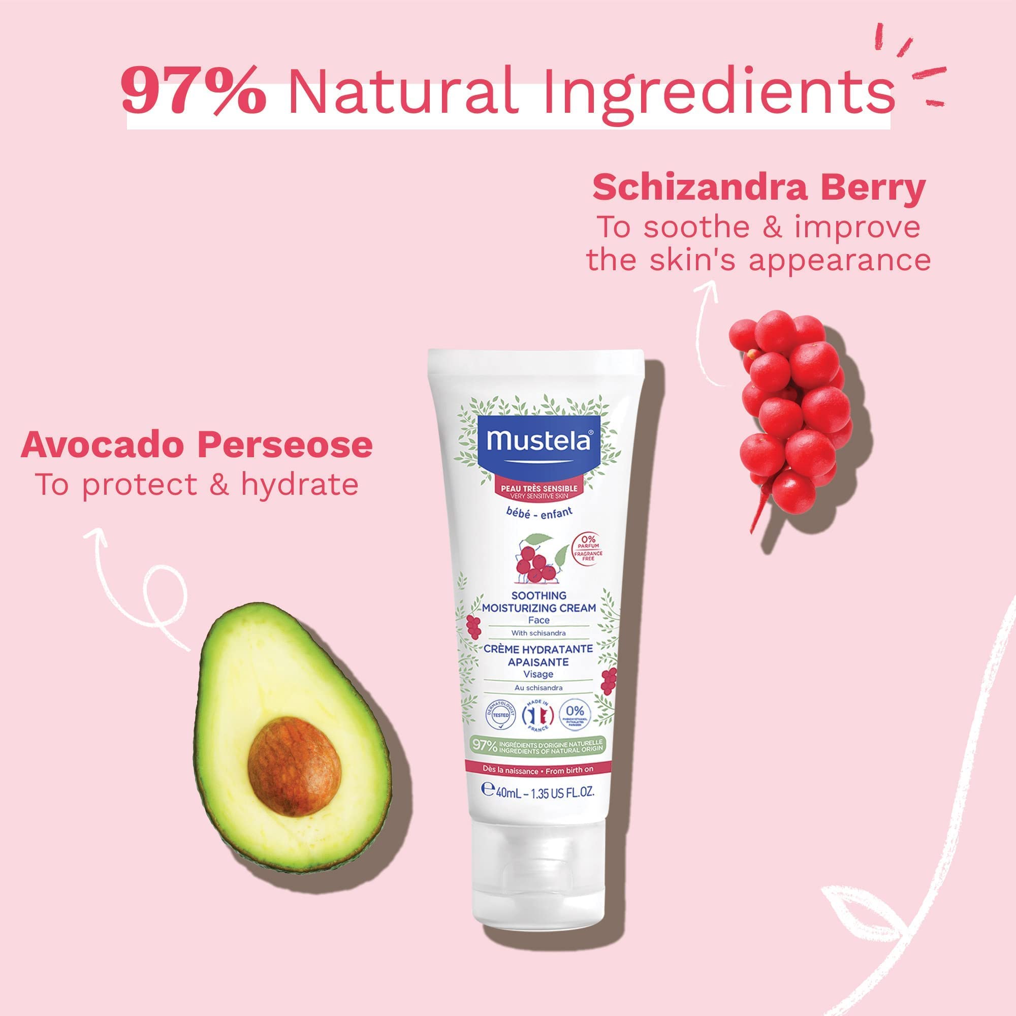 Foto 3 pulgar | Crema Hidratante Mustela Baby Soothing Para Pieles Muy Sensibles - Venta Internacional.