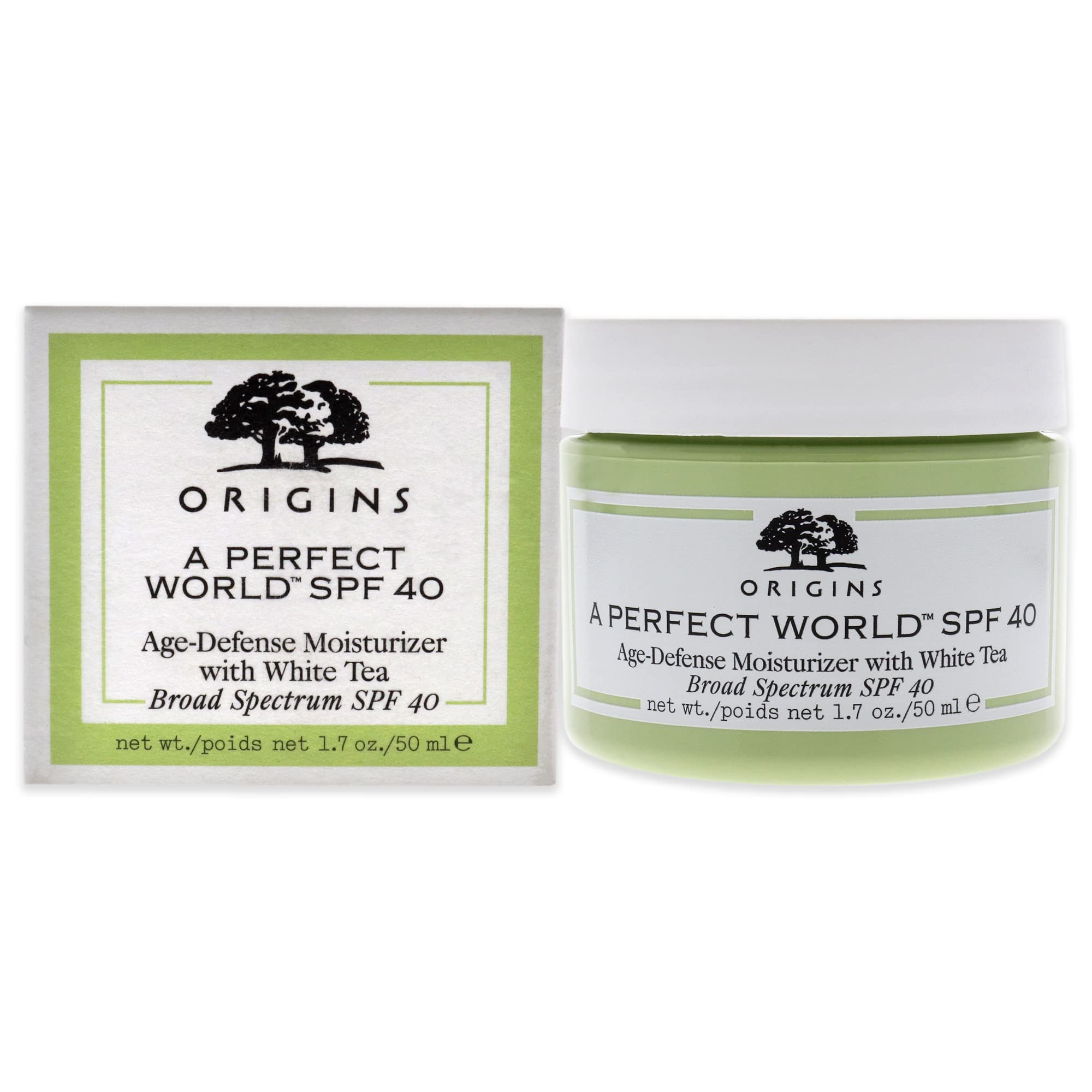 Hidratante Origins A Perfect World Spf 40 50 Ml Con Té Blanco - Venta Internacional.
