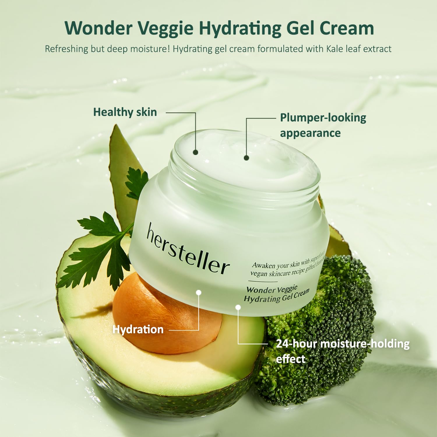 Foto 3 pulgar | Crema En Gel Hidratante Hersteller Wonder Veggie 50ml - Venta Internacional.