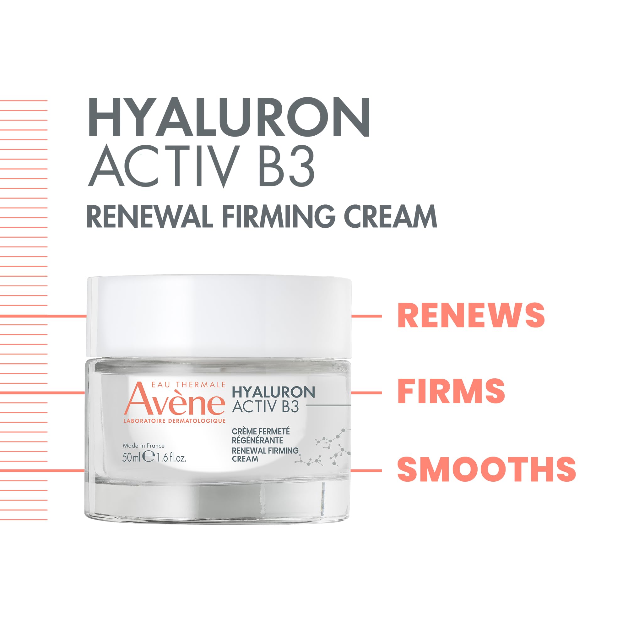 Foto 3 pulgar | Crema Avene Eau Thermale Hyaluron Activ B3, Renovadora Y Reafirmante, 50 Ml - Venta Internacional.