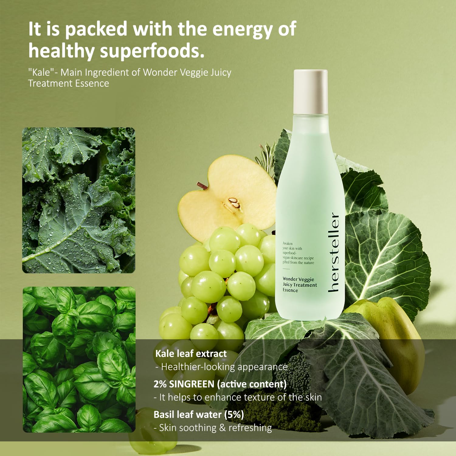 Foto 5 | Esencia De Tratamiento Facial Hersteller Wonder Veggie 150ml - Venta Internacional.