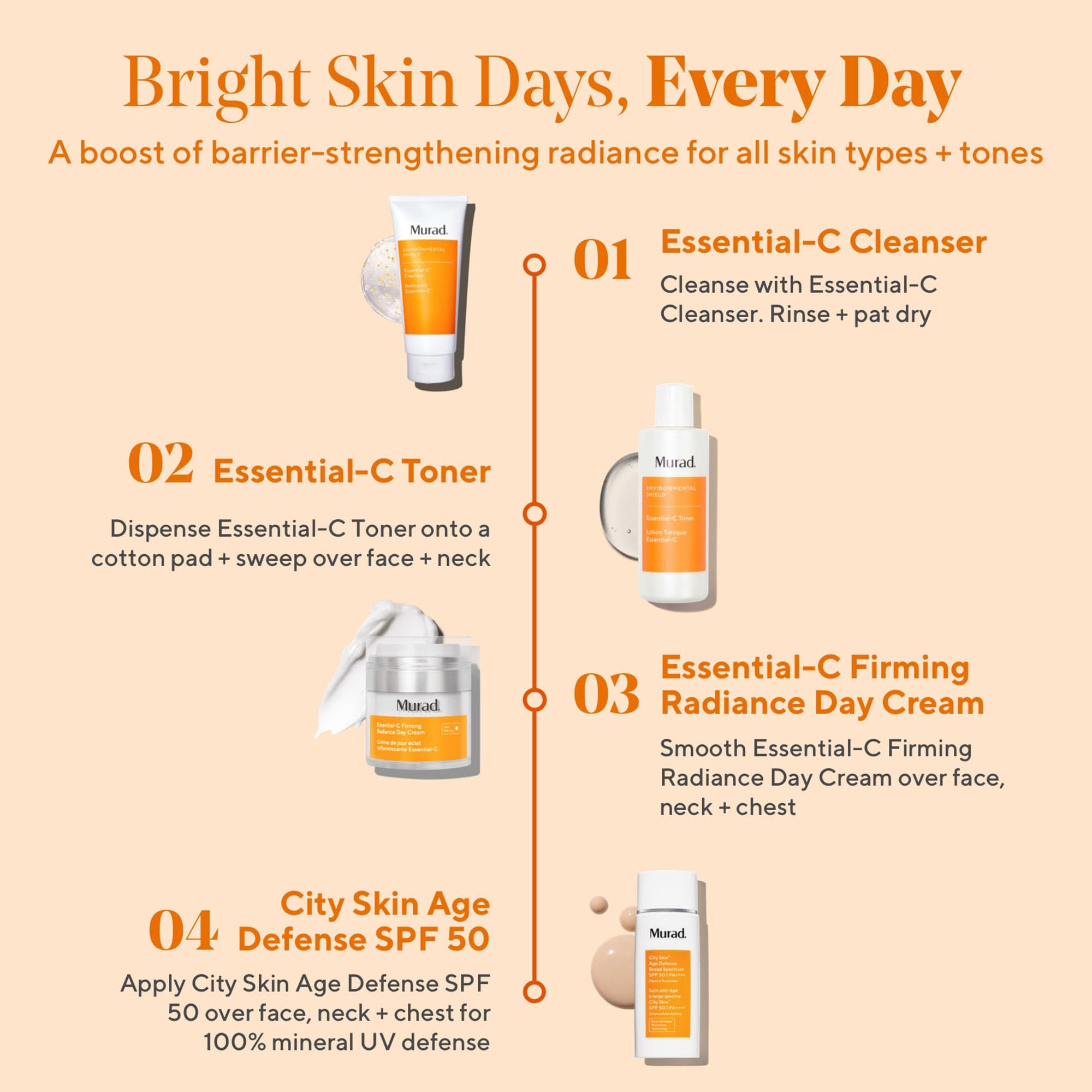 Foto 4 pulgar | Crema De Día Murad Essential-c Firming Radiance Con Vitamina C 50 Ml - Venta Internacional.