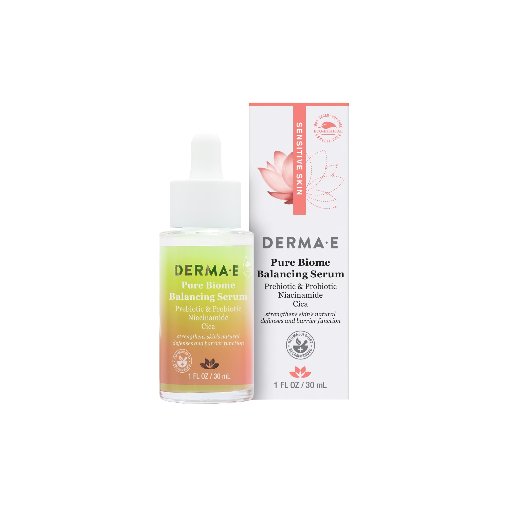 Sérum Derma E Pure Biome Balancing 30 Ml (1 Fl.oz) Sensitive - Venta Internacional.