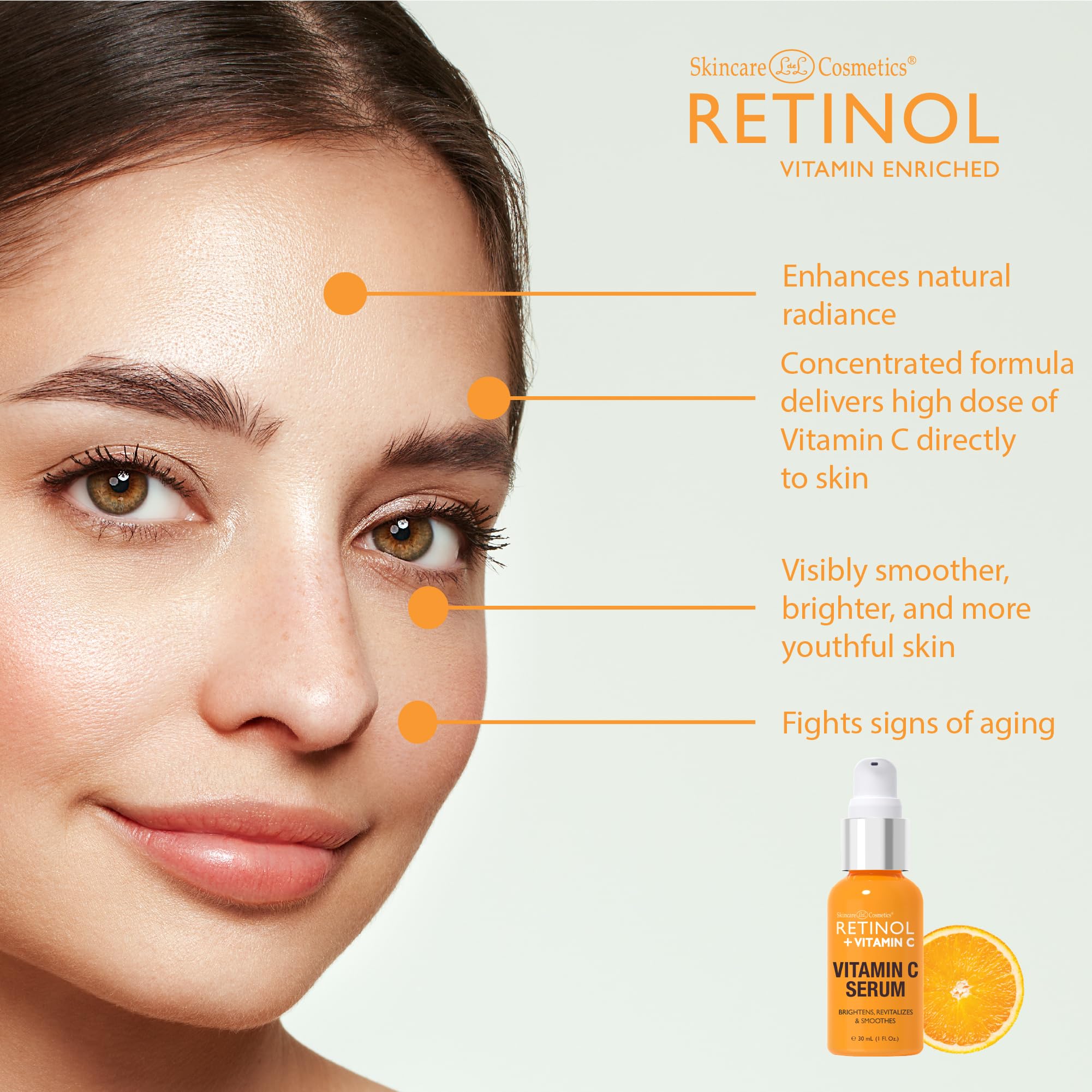 Foto 4 pulgar | Sérum Facial Antienvejecimiento Con Retinol Y Vitamina C, 30 Ml - Venta Internacional.