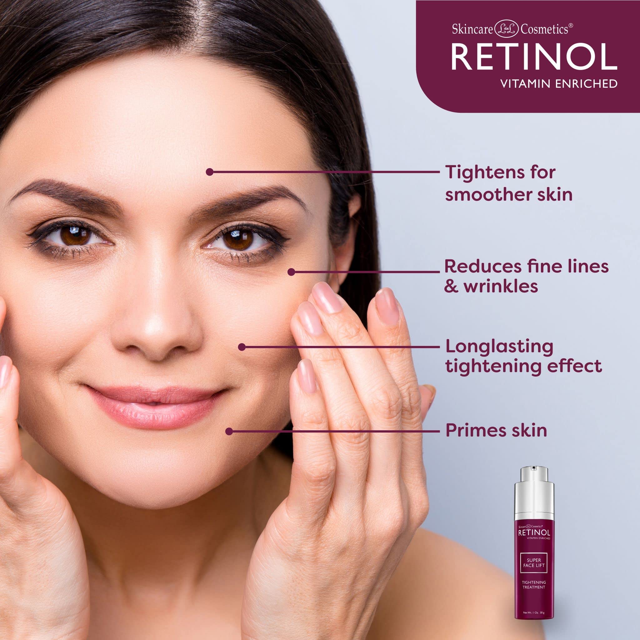 Foto 5 pulgar | Retinol Superreafirmante Para Estiramiento Facial Con Vitaminas C Y E, 30 G - Venta Internacional.