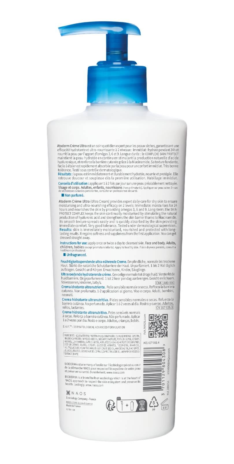 Foto 5 pulgar | Crema Bioderma Atoderm Ultra Nutritiva Para Piel Normal A Seca - Venta Internacional.