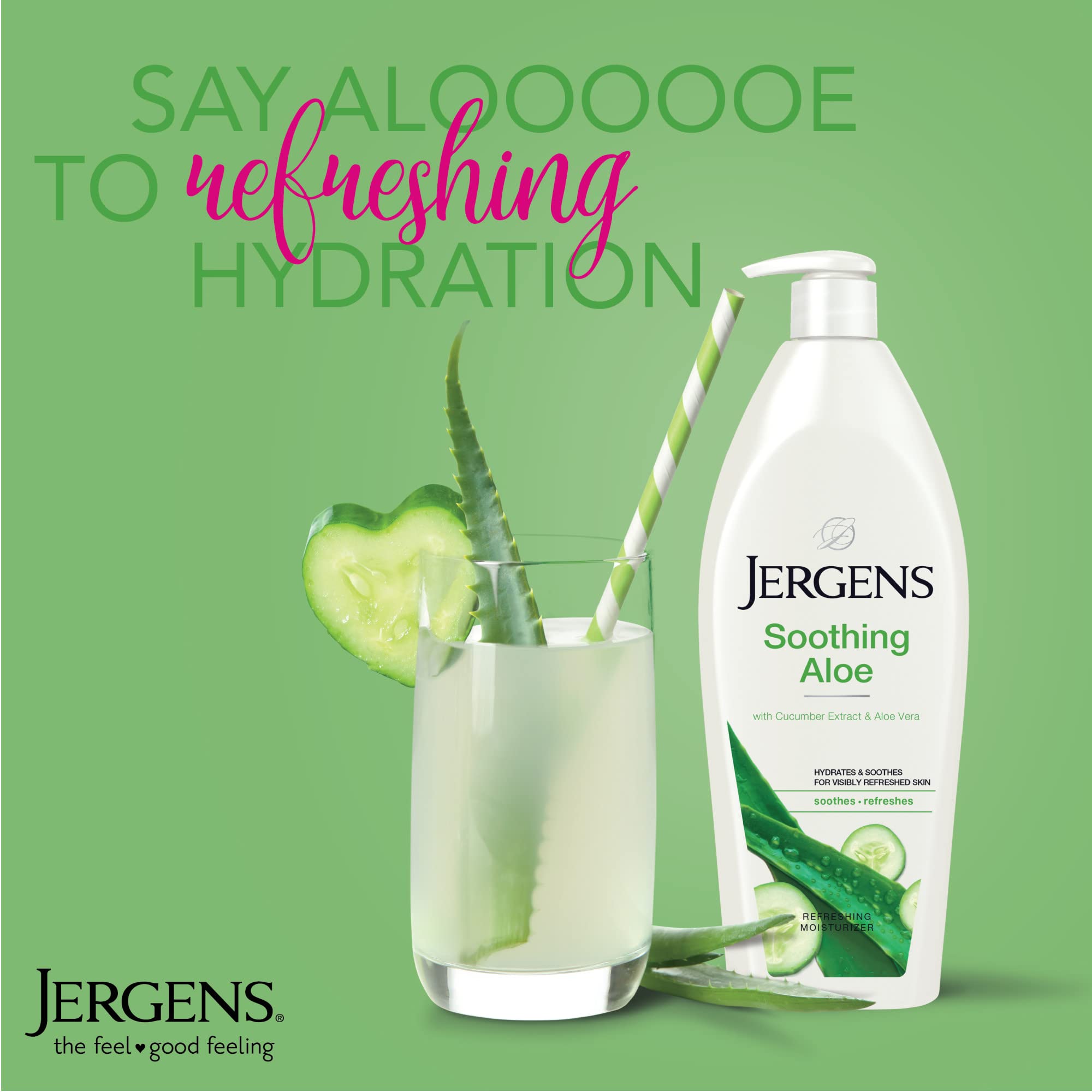 Foto 5 pulgar | Loción Corporal Jergens Soothing Aloe Refreshing 620 Ml Con Pepino - Venta Internacional.