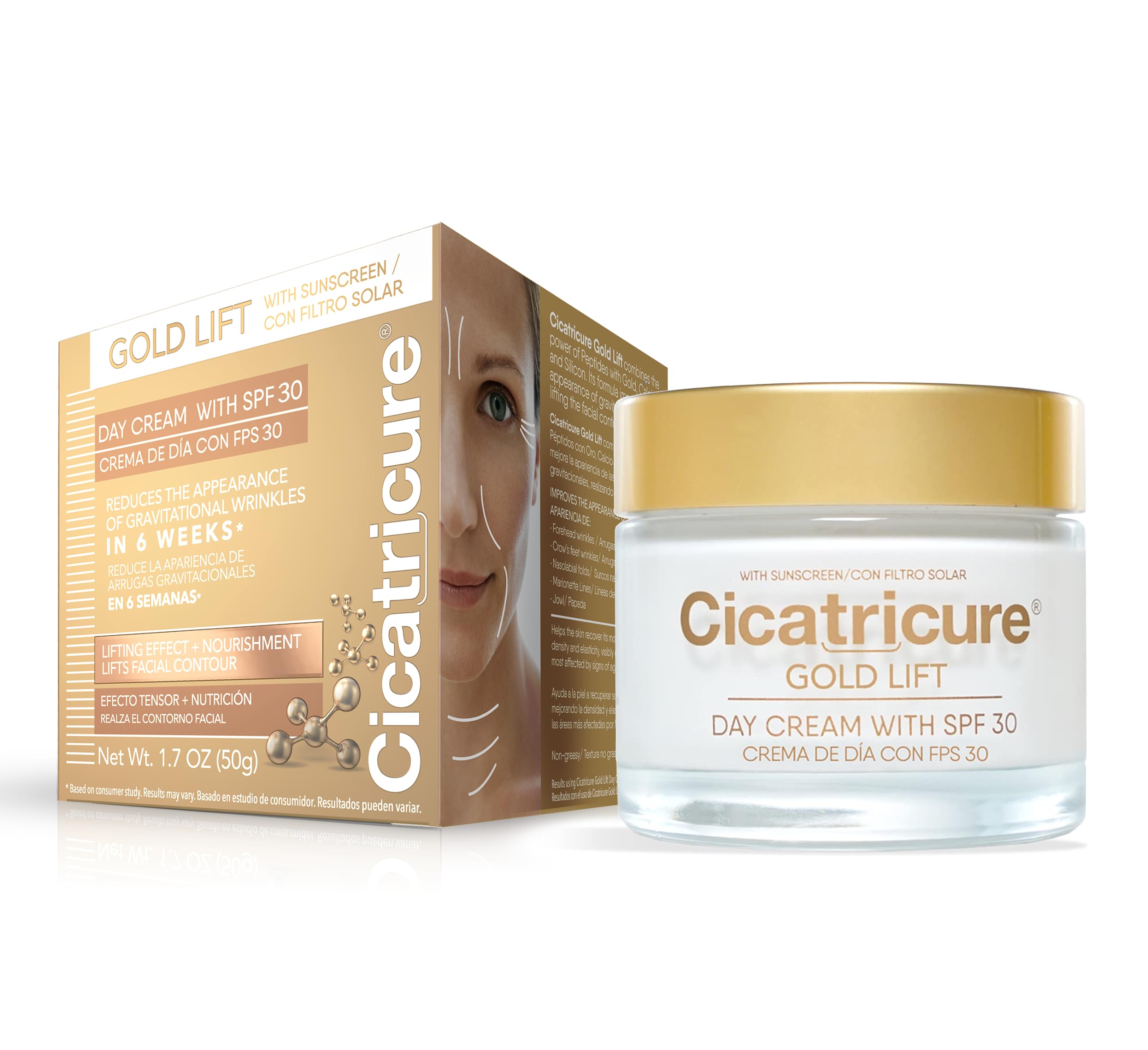 Foto 2 pulgar | Crema De Día Cicatricure Gold Lift Antienvejecimiento Spf30 50 Ml - Venta Internacional.