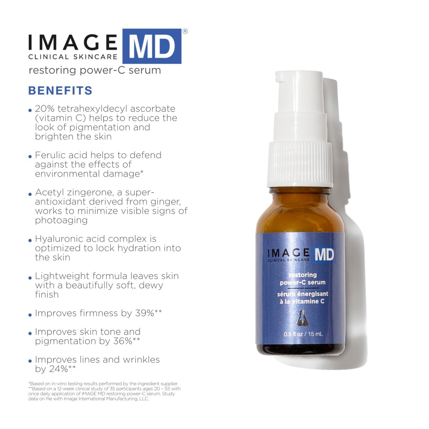 Foto 3 pulgar | Sérum Facial Image Skincare Image Md Restoring Power-c 15 Ml - Venta Internacional.