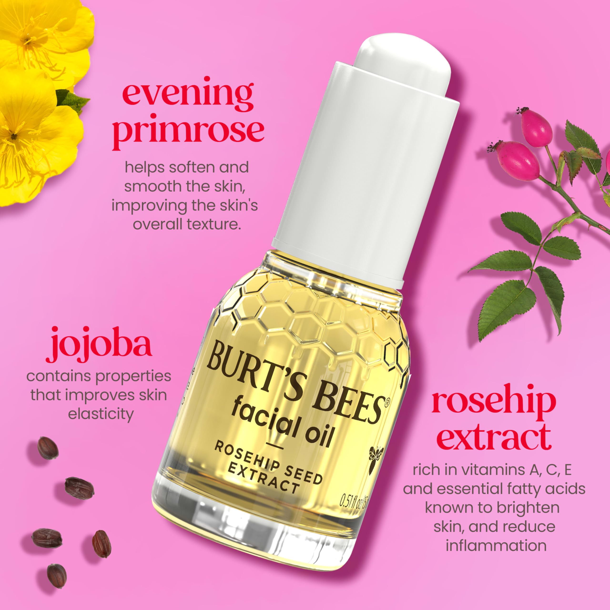 Foto 4 pulgar | Aceite Facial Stocking Stuffers Burt's Bees Gua Sha, 15 Ml, Con Rosa Mosqueta - Venta Internacional.