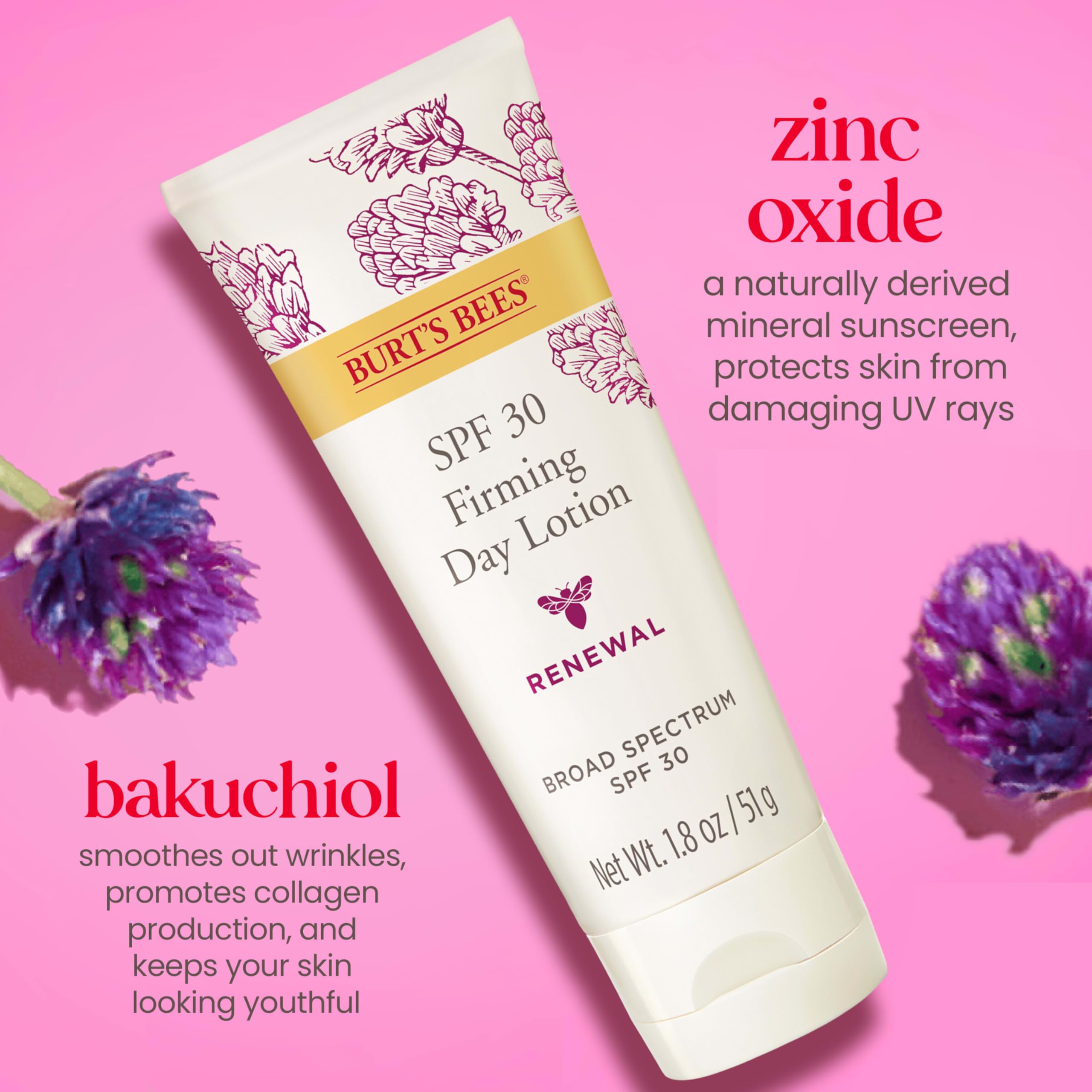 Foto 4 pulgar | Loción Facial Burt's Bees Renewal Spf 30 Reafirmante 50 Ml - Venta Internacional.