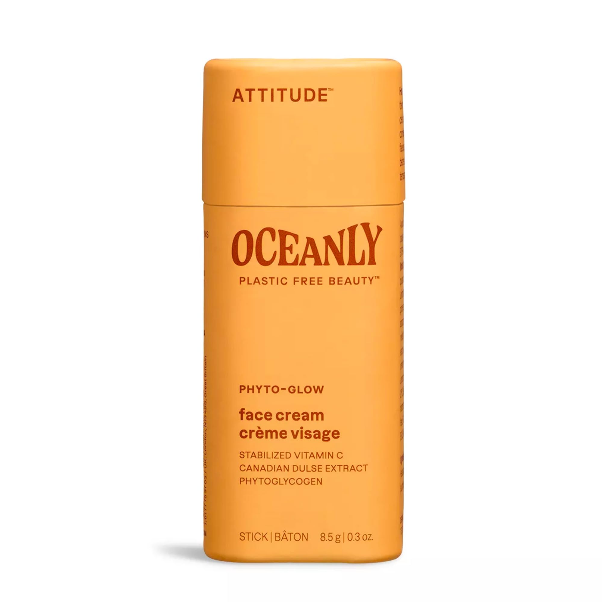 Crema Facial En Barra Attitude Oceanly Phyto Glow, 8,5 Ml, Sin Perfume - Venta Internacional.