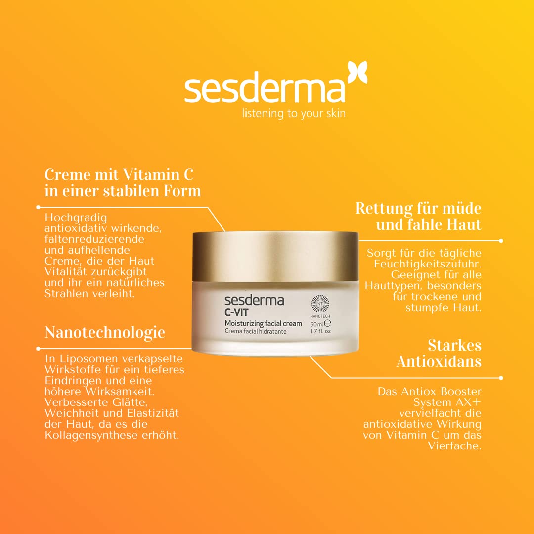 Foto 4 pulgar | Crema Facial Hidratante Sesderma C-vit Vitamina C 50 Ml Seca - Venta Internacional.