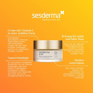 Foto 3 | Crema Facial Hidratante Sesderma C-vit Vitamina C 50 Ml Seca - Venta Internacional.