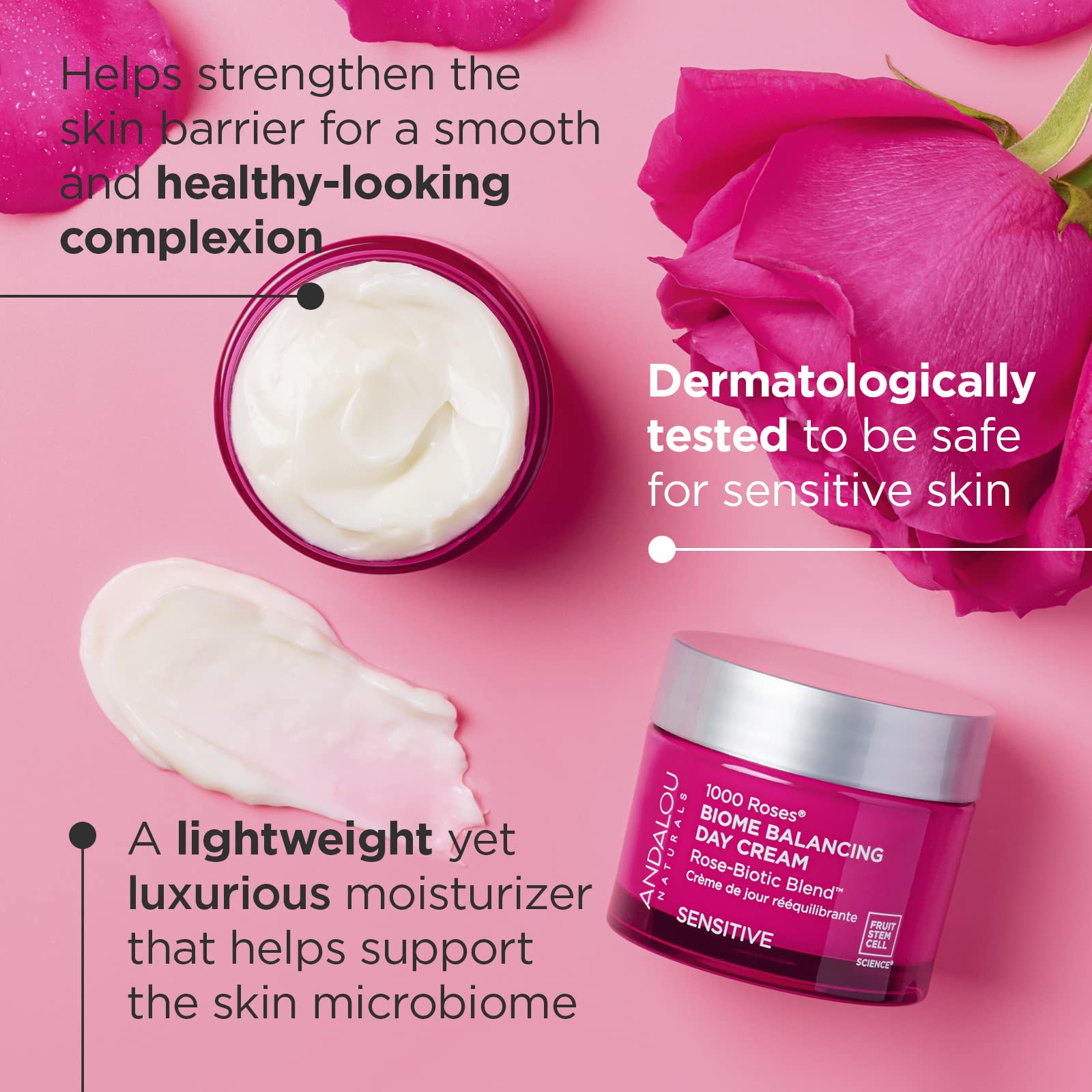 Foto 4 pulgar | Crema De Día Andalou Naturals 1000 Roses  Biome Balancing - Venta Internacional.