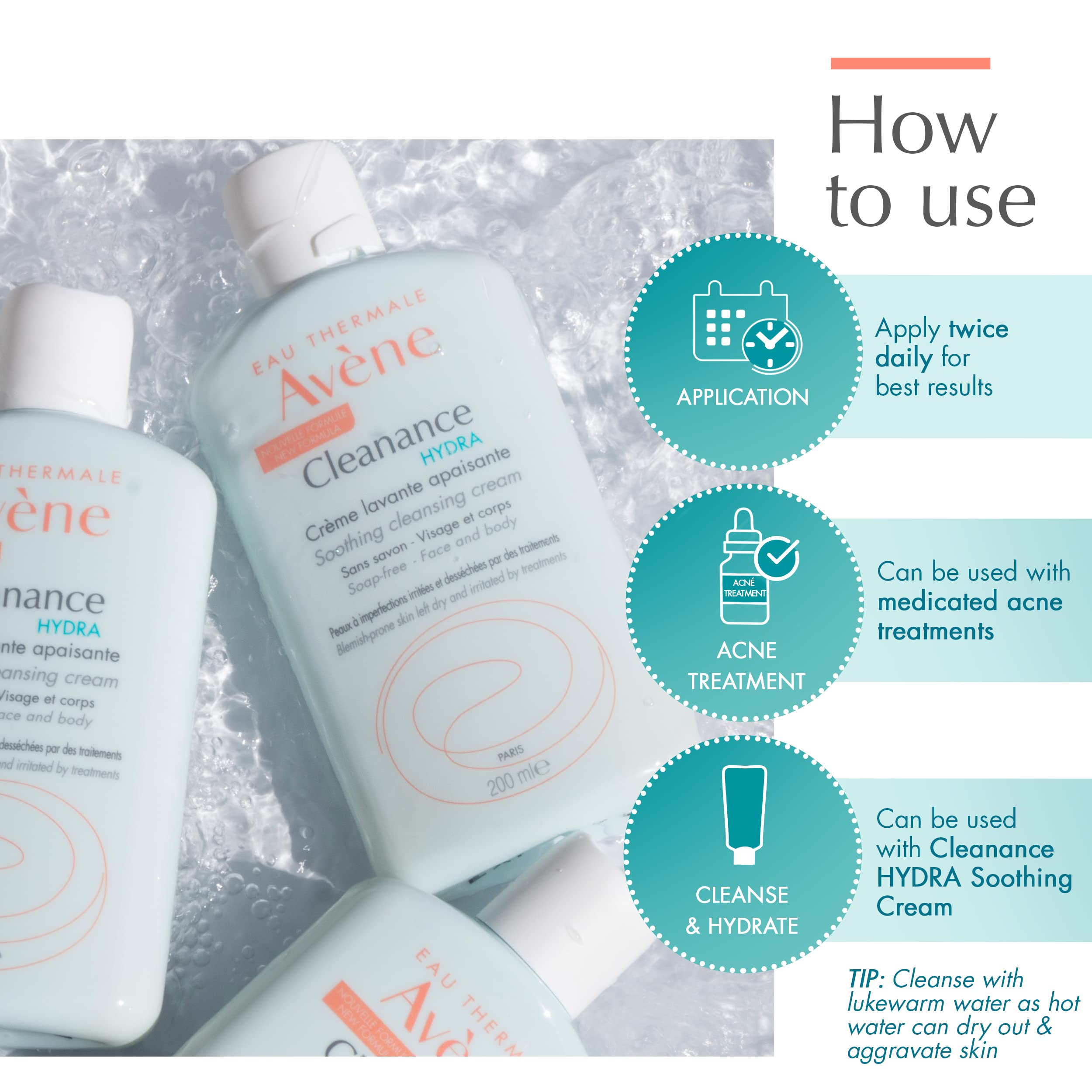 Foto 3 pulgar | Crema Limpiadora Avene Cleanance Hydra Suavizante Para Piel Seca, 200 Ml - Venta Internacional.