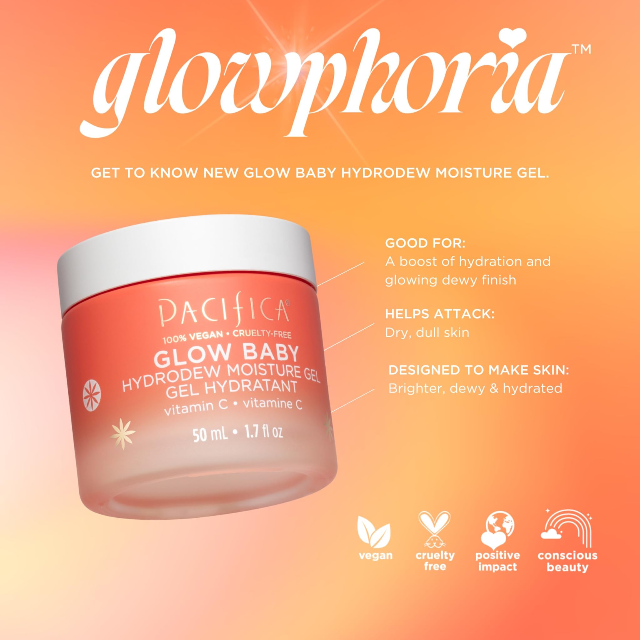 Foto 6 pulgar | Crema Hidratante Pacifica Beauty Glow Baby Hydrodew Gel Face - Venta Internacional.