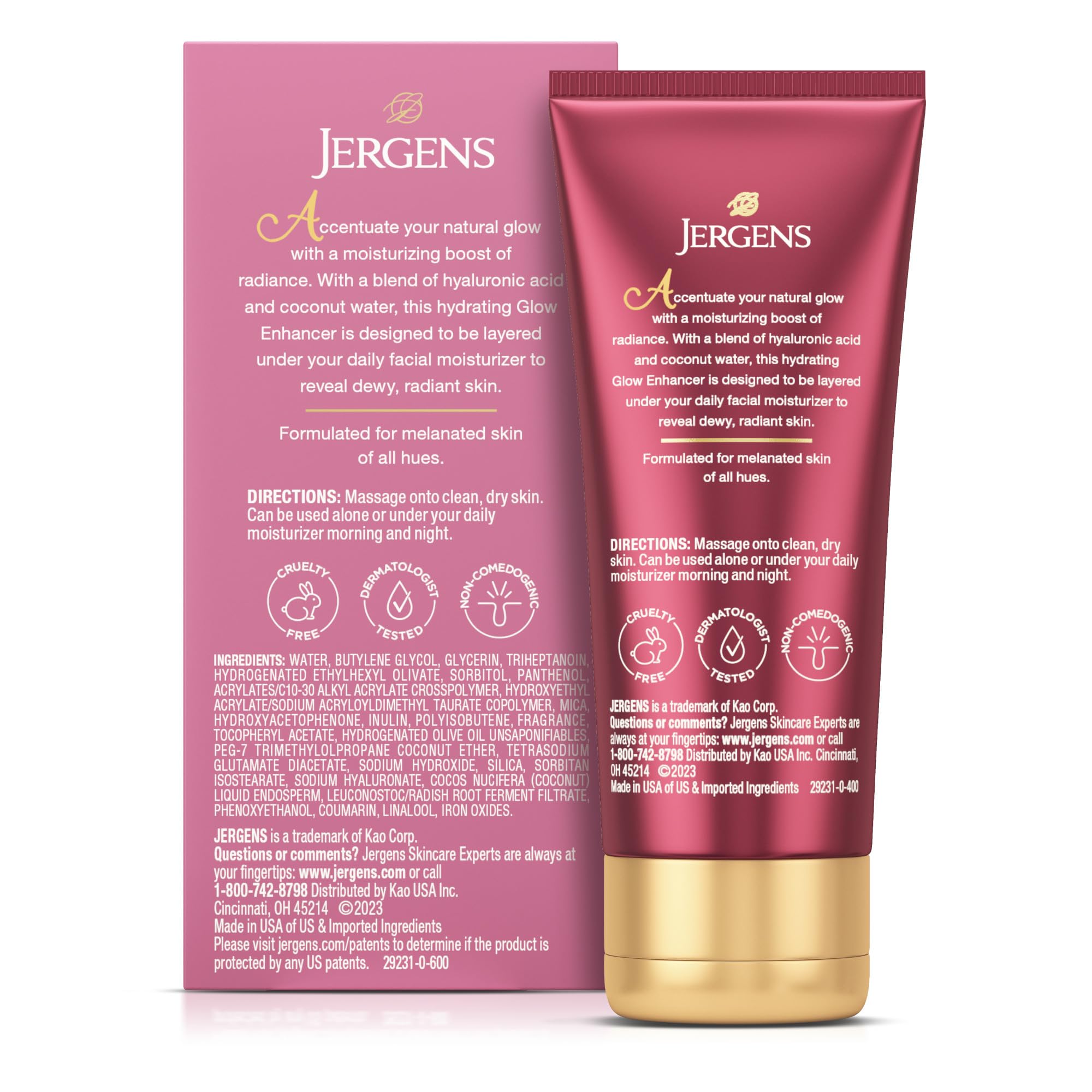 Foto 6 pulgar | Potenciador De Brillo Facial Jergens Melanin Glow Con Ácido Hialurónico, 60 Ml - Venta Internacional.