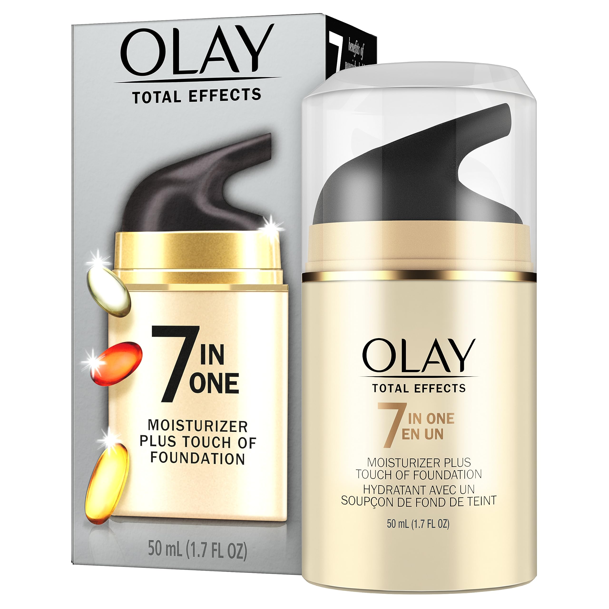 Crema Hidratante Olay Total Effects Face + Foundation, 50 Ml - Venta Internacional.