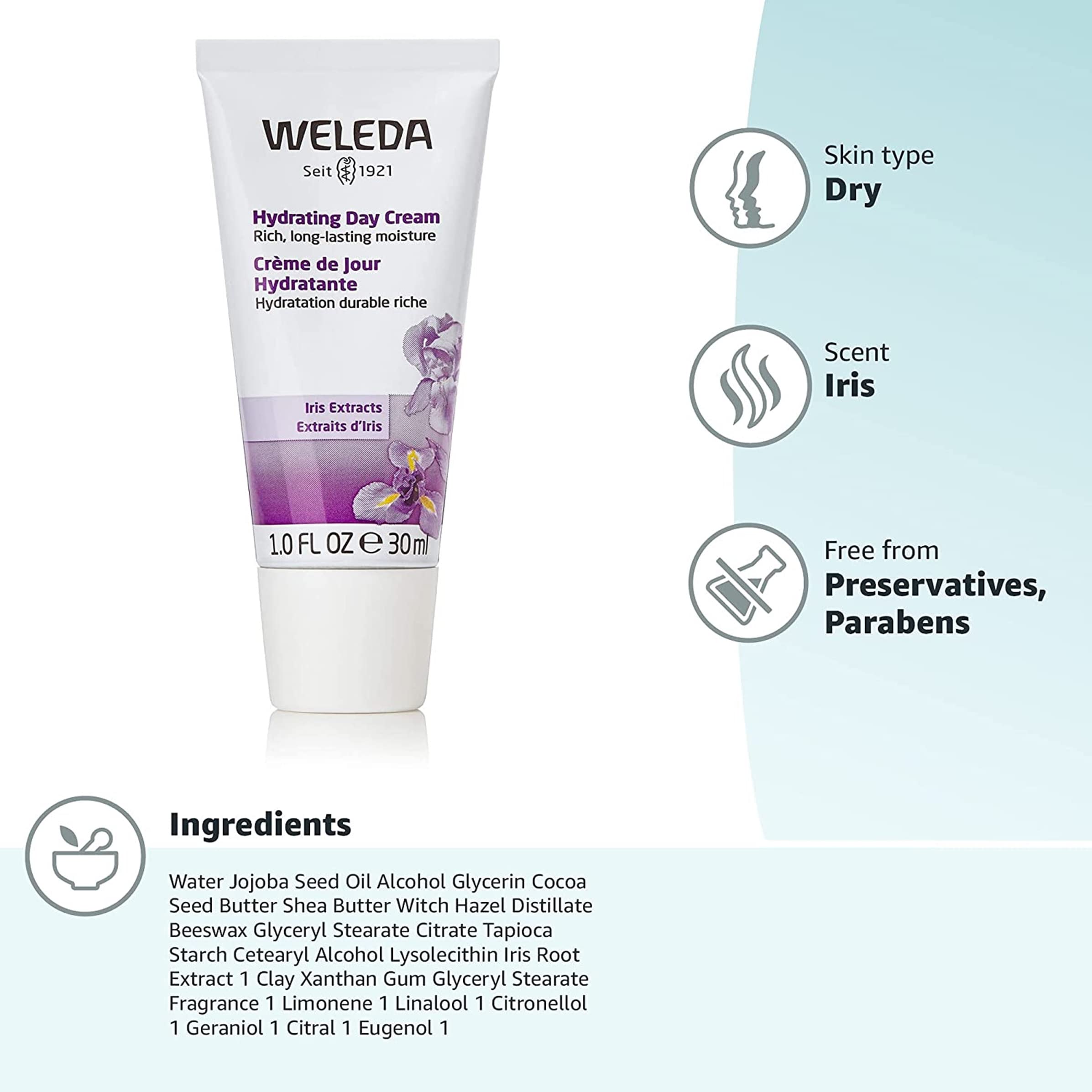 Foto 4 pulgar | Crema Facial Weleda Hydrating Day 30 Ml Con Aceite De Jojoba Con Raíz De Iris - Venta Internacional.