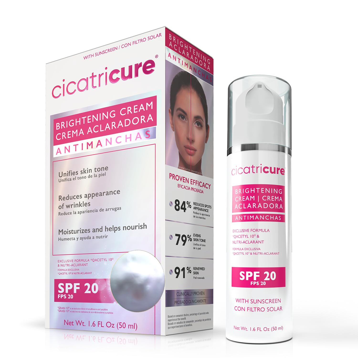 Foto 2 pulgar | Hidratante Cicatricure Brightening Con Antiarrugas Spf20 50 Ml - Venta Internacional.