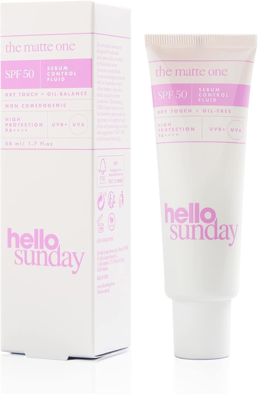 Foto 3 pulgar | Hidratante Hello Sunday The Matte One, Líquido Para Control De Sebo, Spf 50 - Venta Internacional.