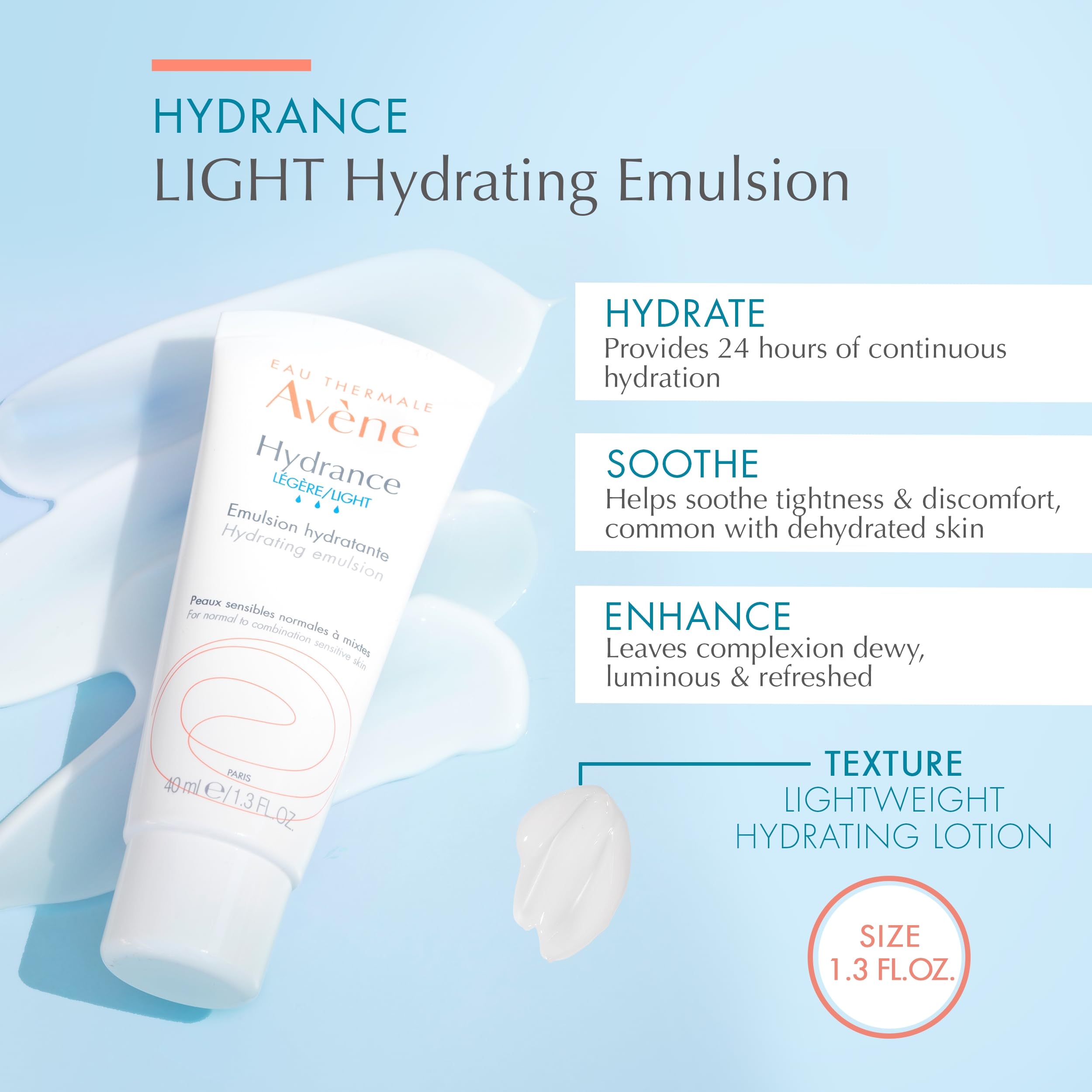 Foto 3 pulgar | Eau Thermale Hidratante Avène Hydrance Light 40 Ml - Venta Internacional.