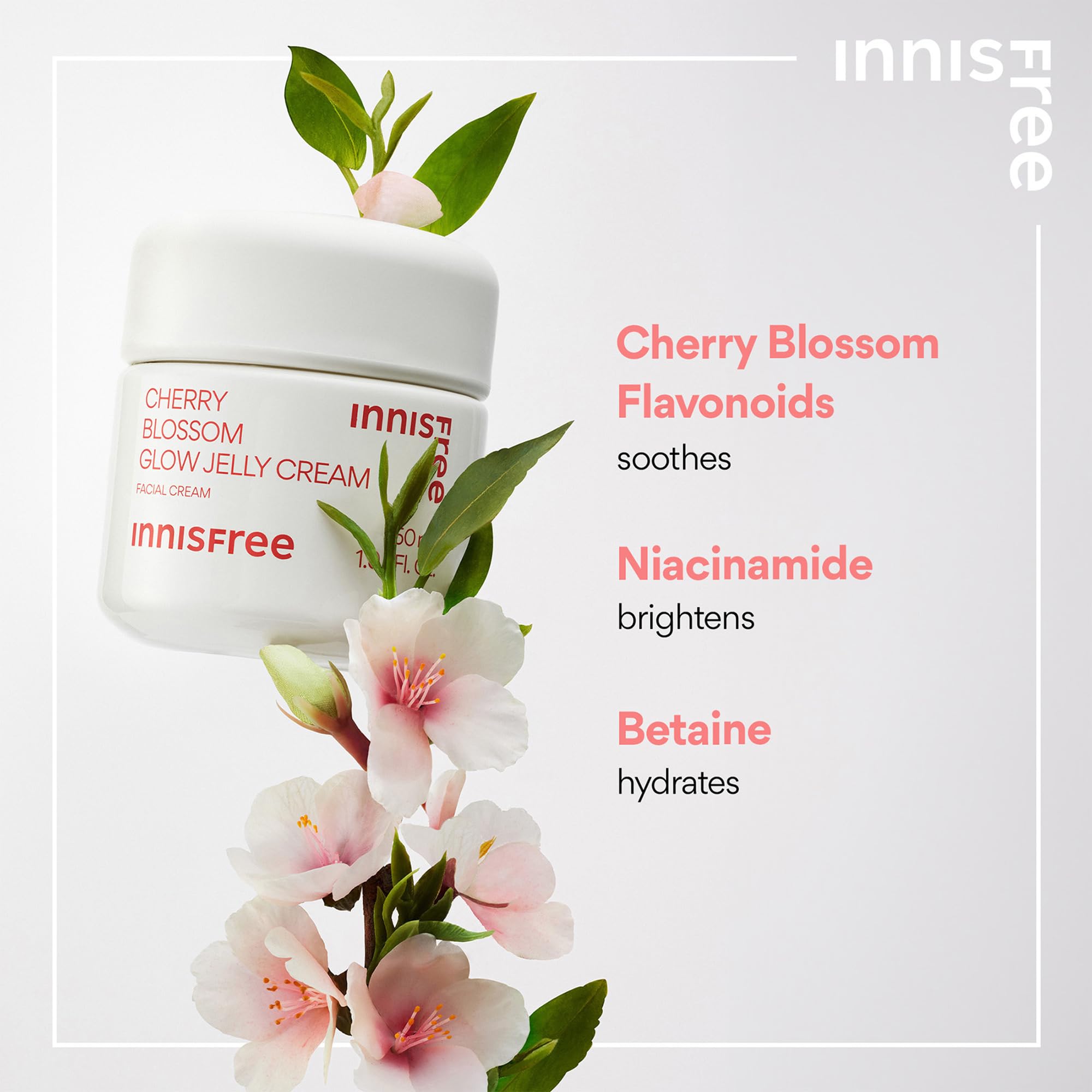 Foto 4 pulgar | Crema Hidratante Sin Gel Cherry Blossom Glow, 50 Ml - Venta Internacional.